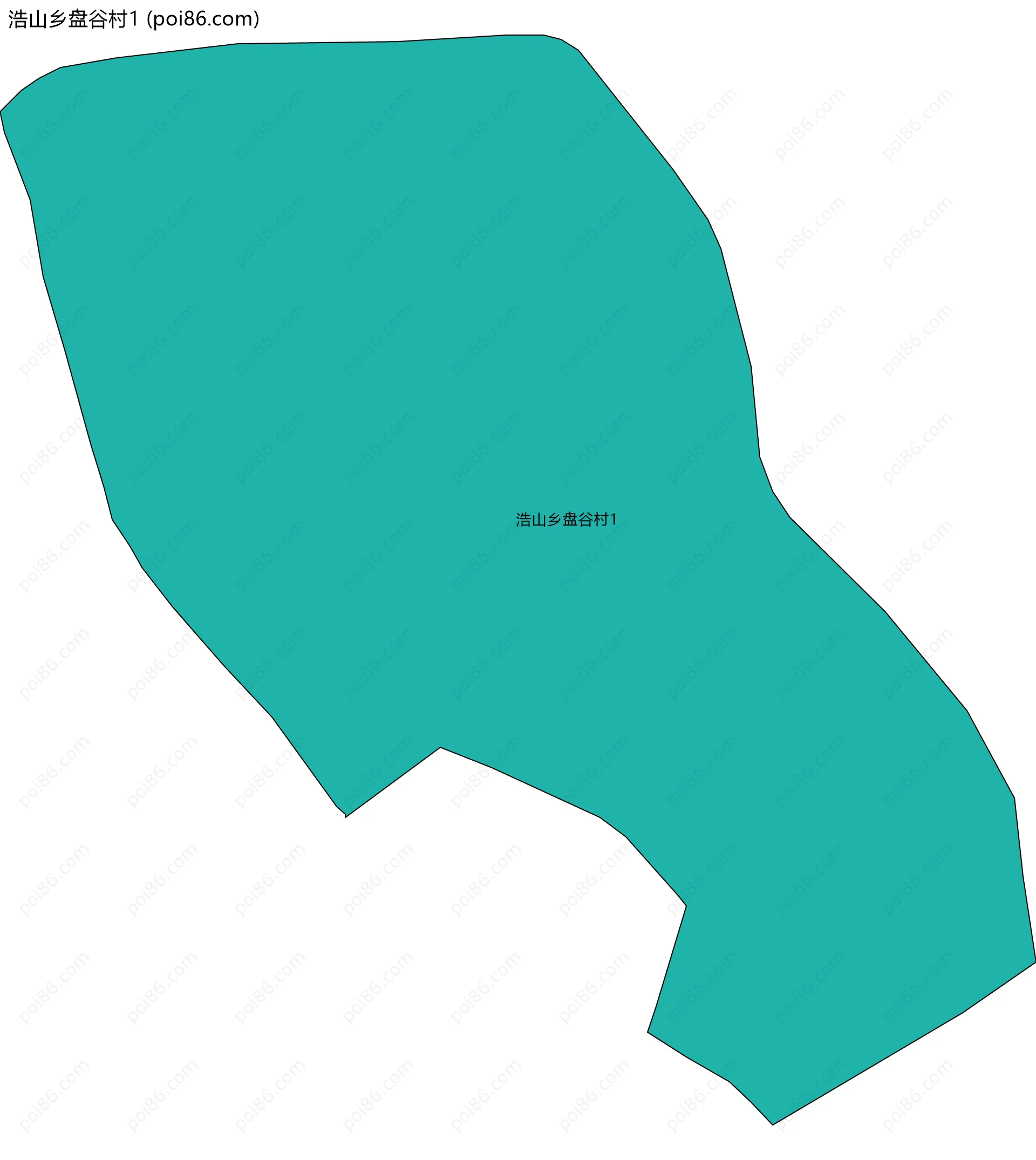 浩山乡盘谷村1边界地图