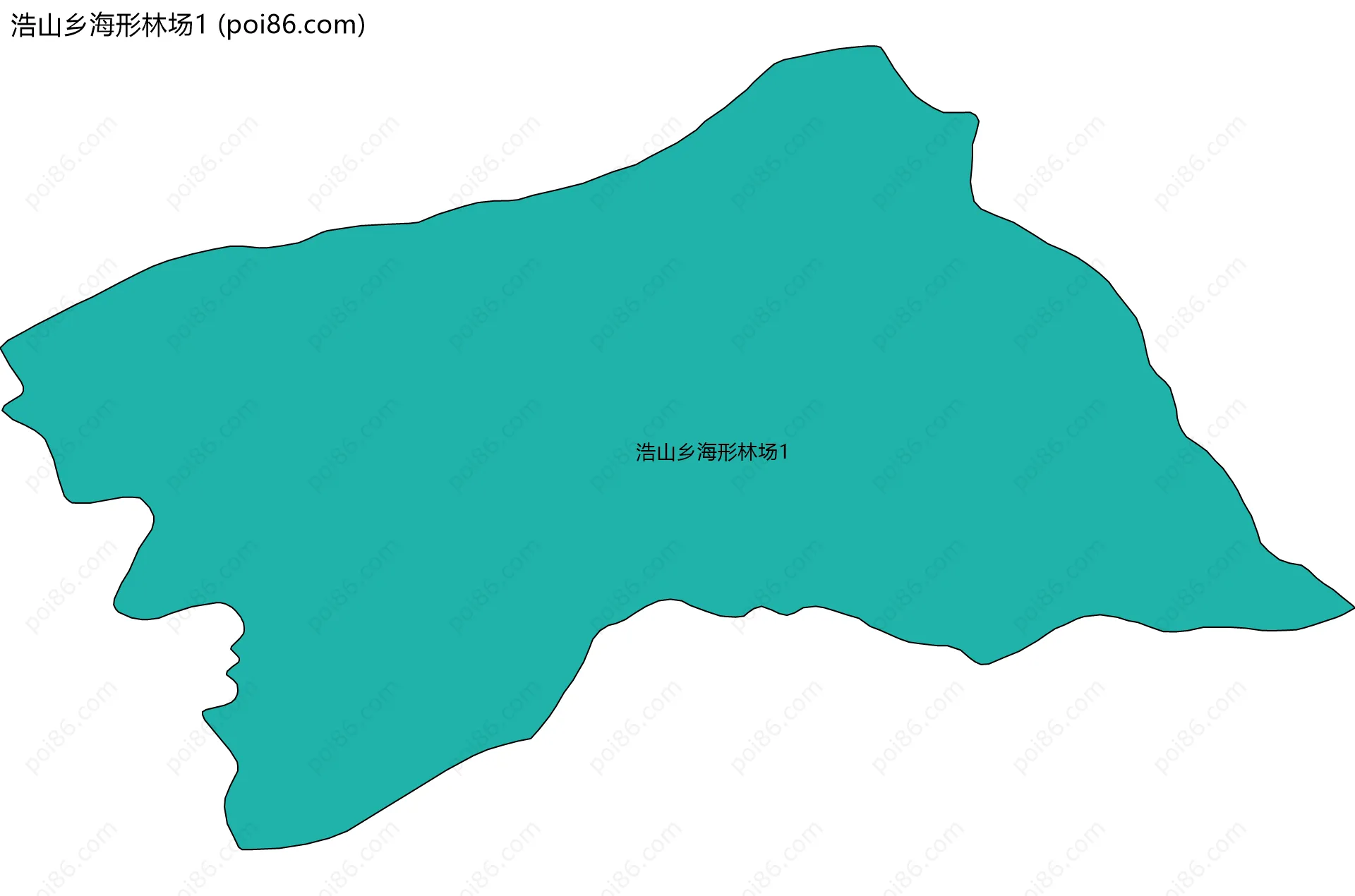 浩山乡海形林场1边界地图