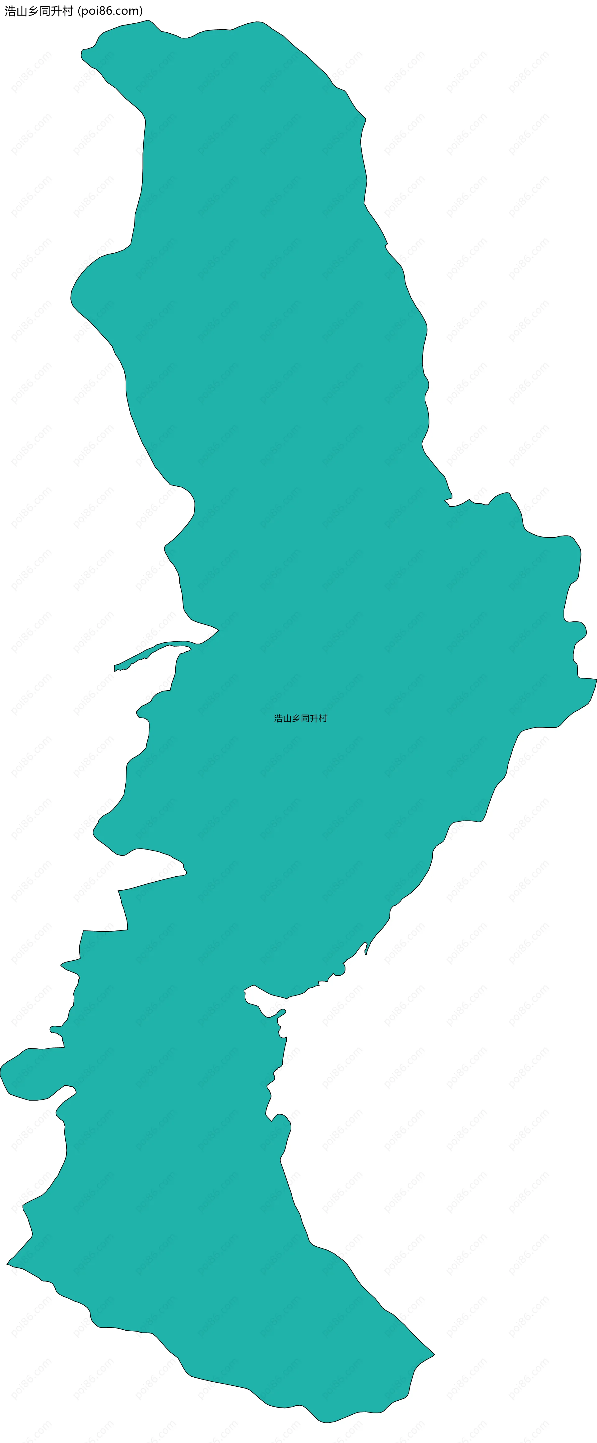 浩山乡同升村边界地图