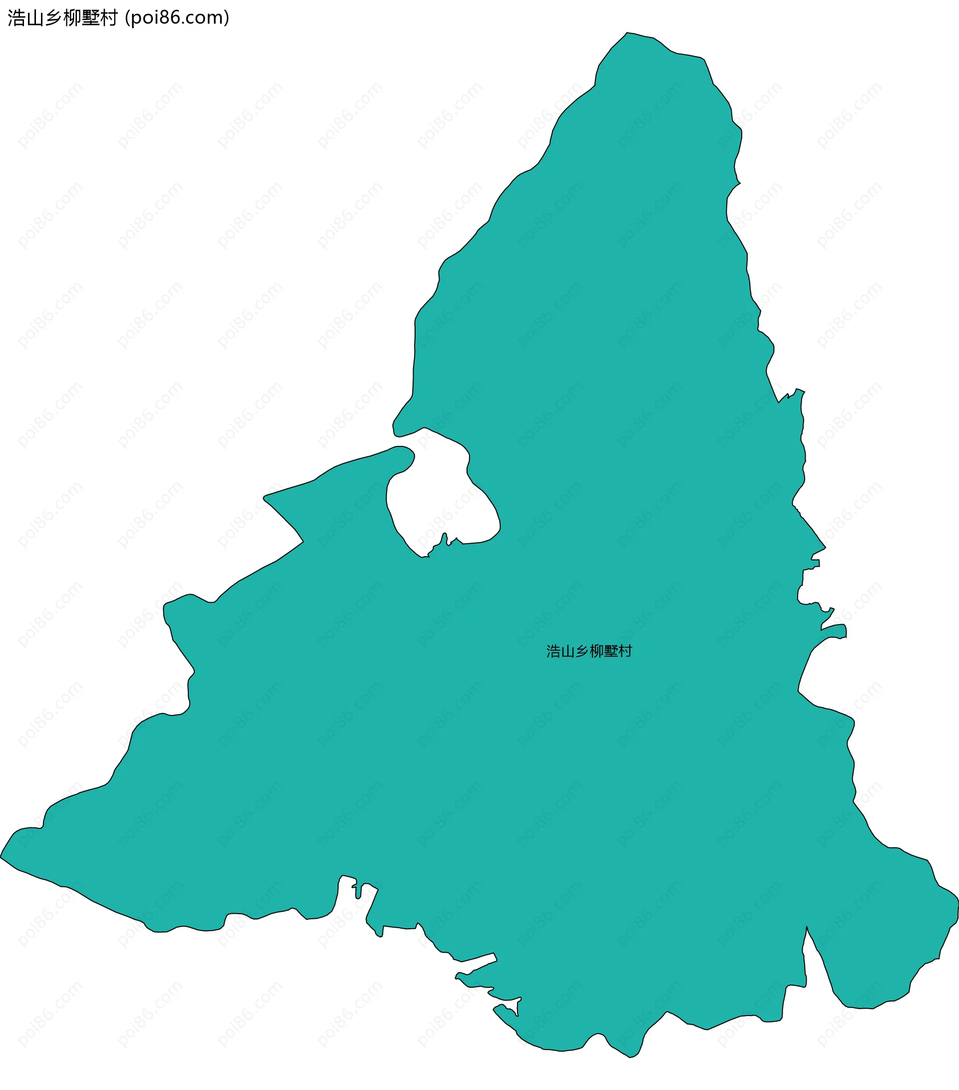 浩山乡柳墅村边界地图