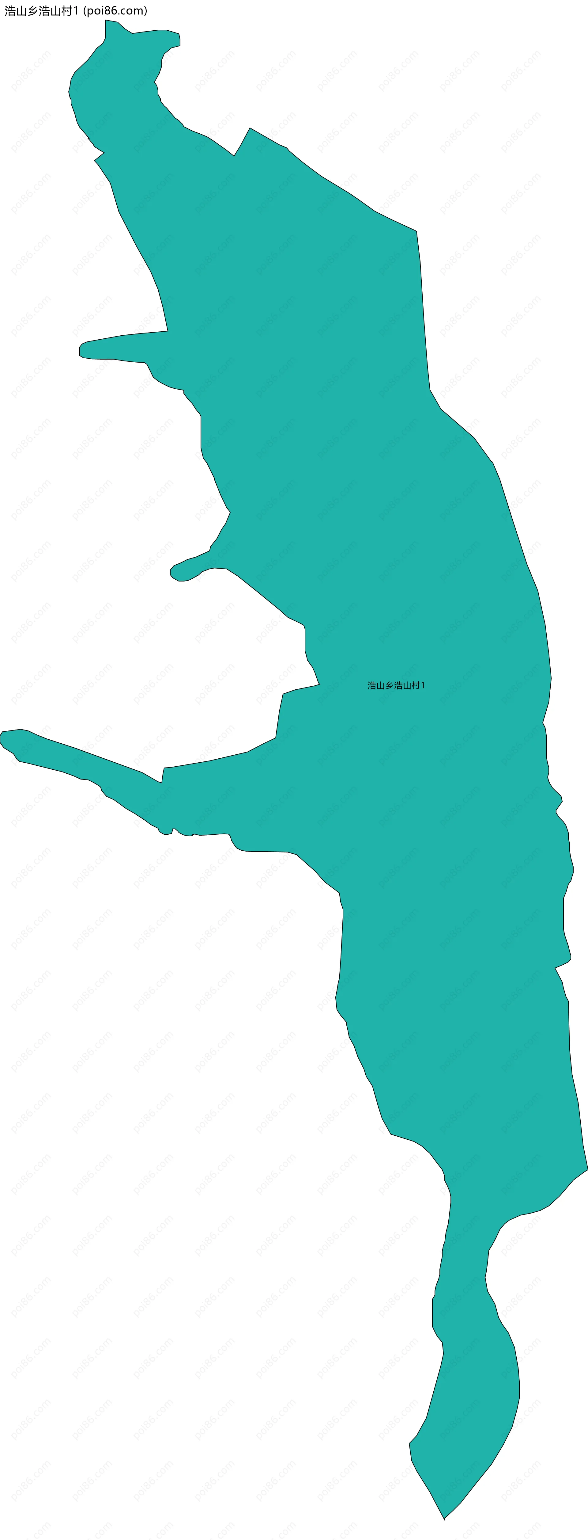 浩山乡浩山村1边界地图