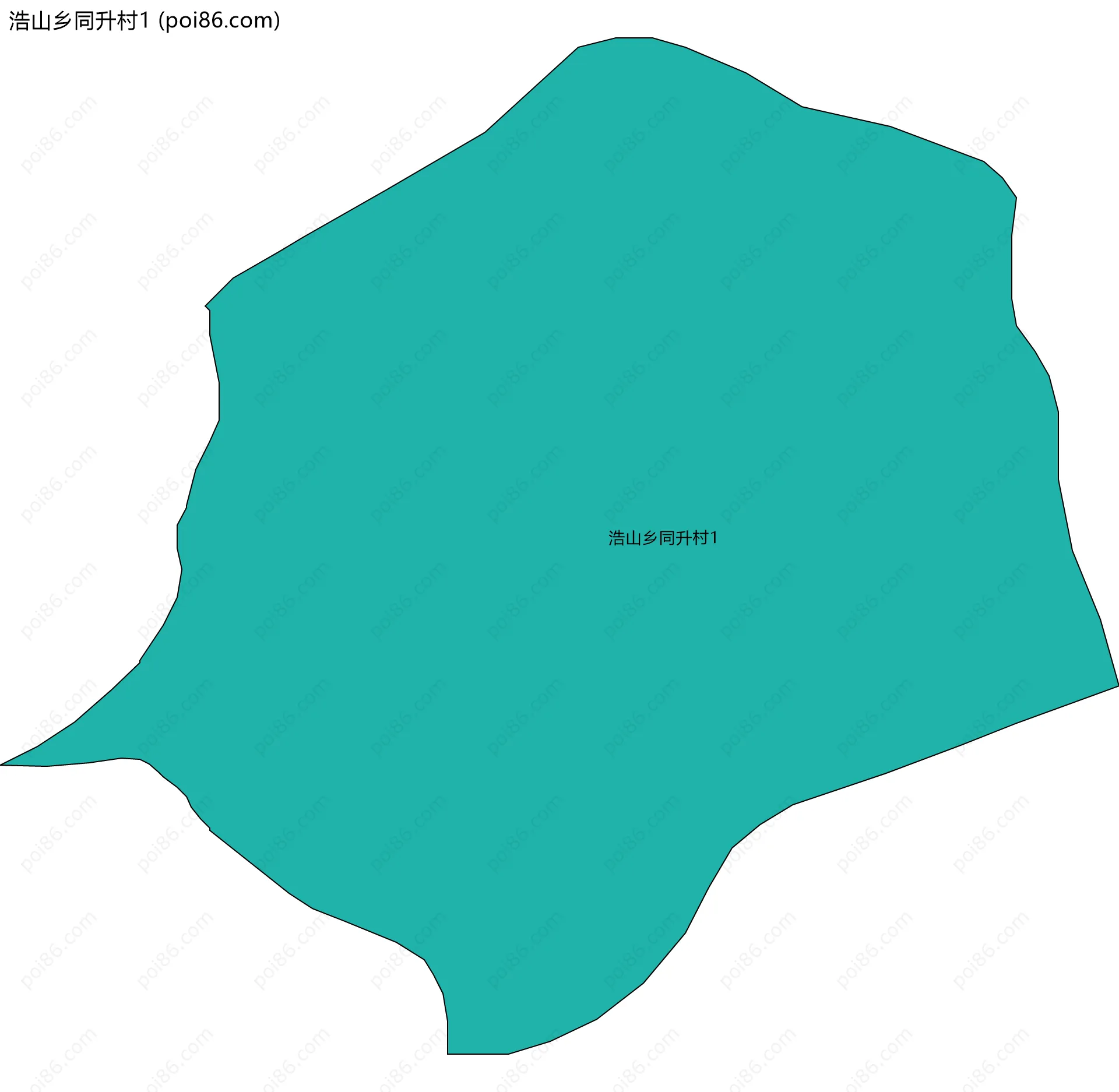 浩山乡同升村1边界地图