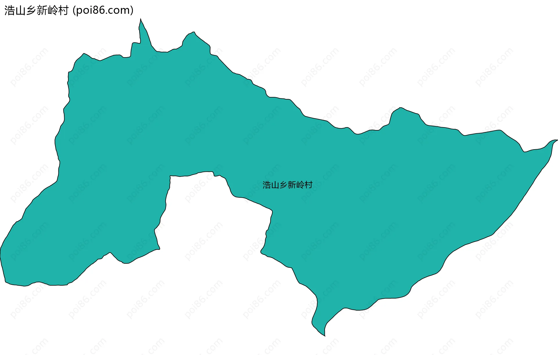 浩山乡新岭村边界地图