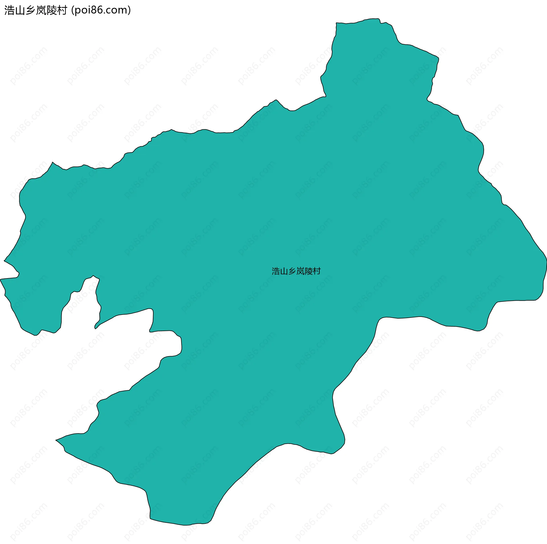 浩山乡岚陵村边界地图