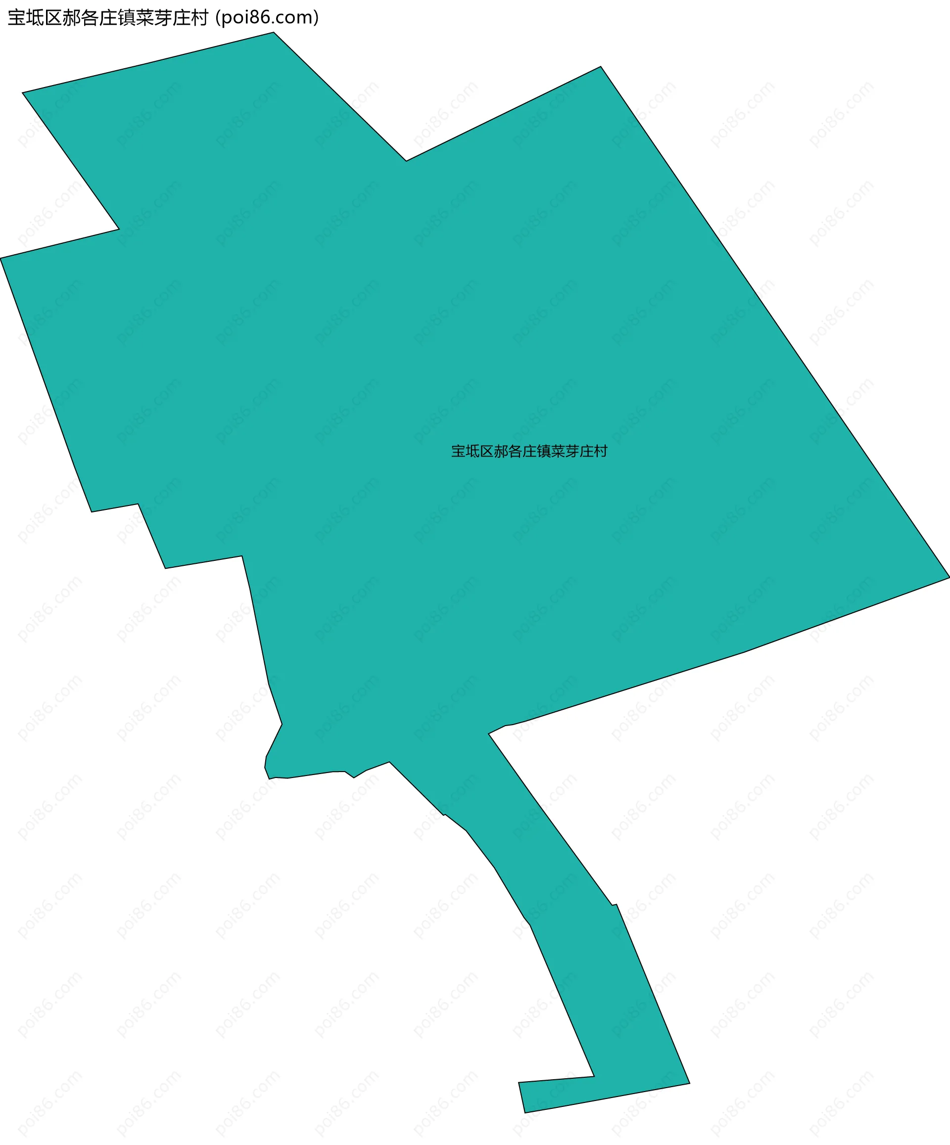 宝坻区郝各庄镇菜芽庄村边界地图
