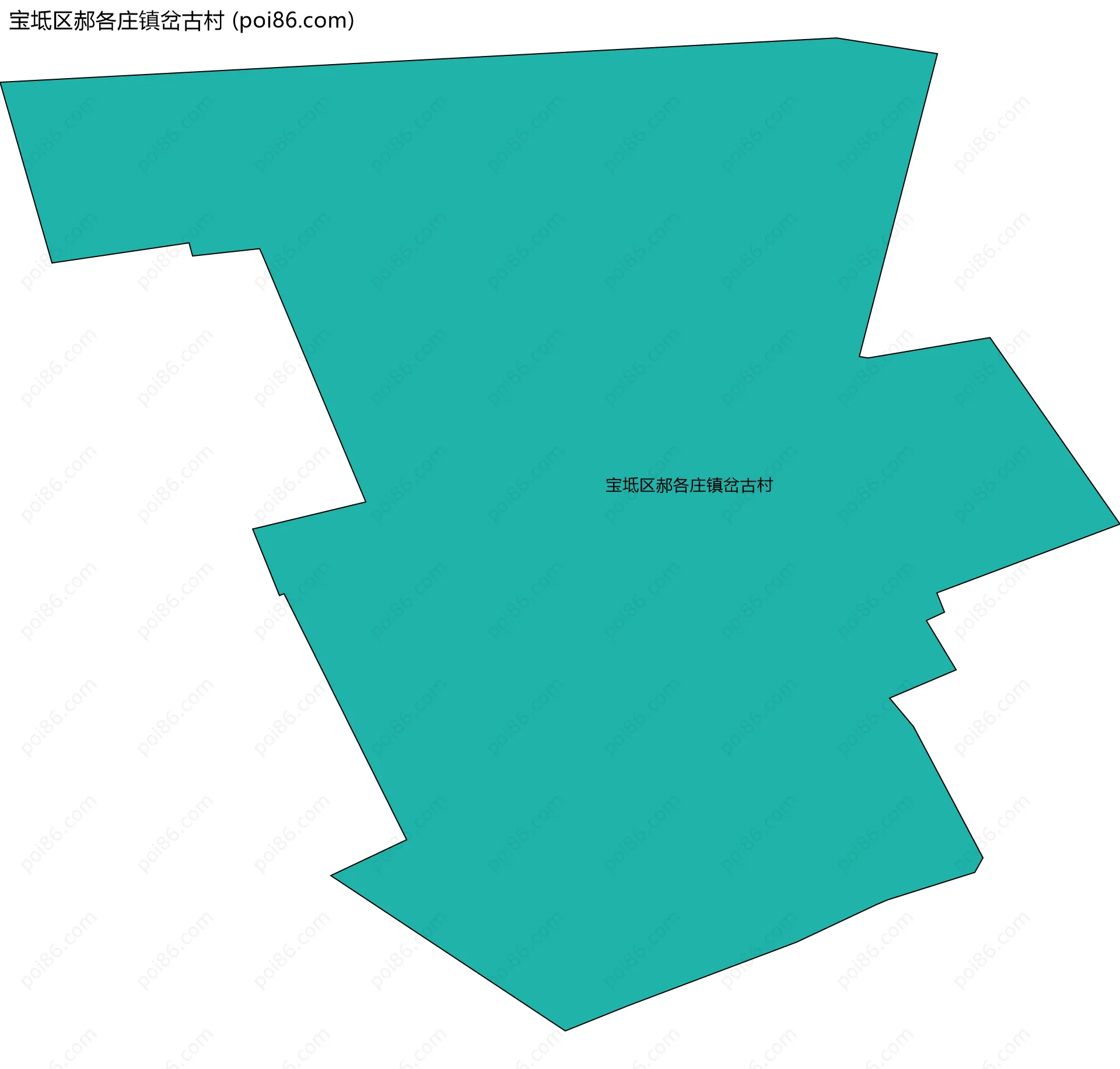 宝坻区郝各庄镇岔古村边界地图