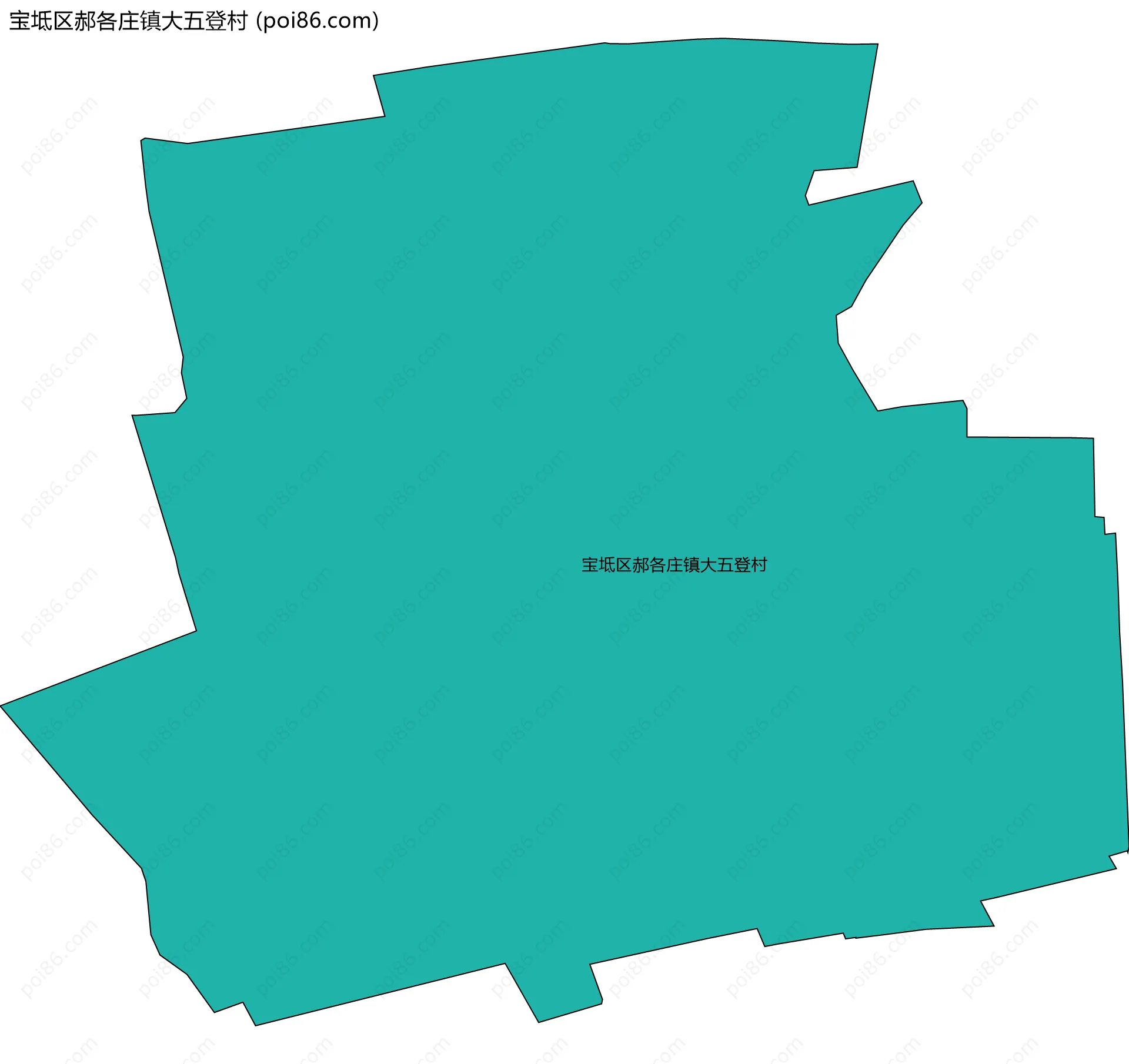 宝坻区郝各庄镇大五登村边界地图