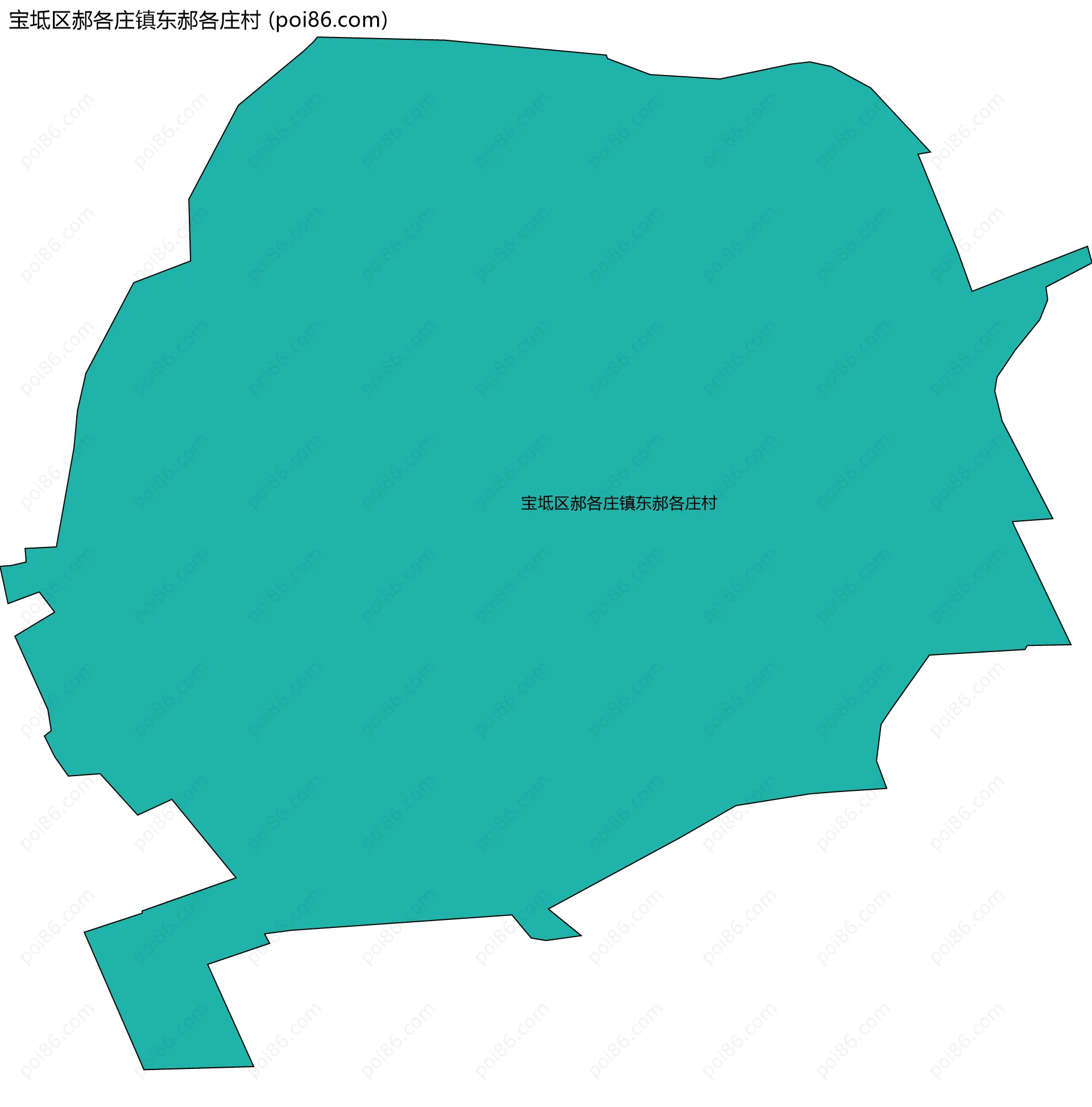 宝坻区郝各庄镇东郝各庄村边界地图