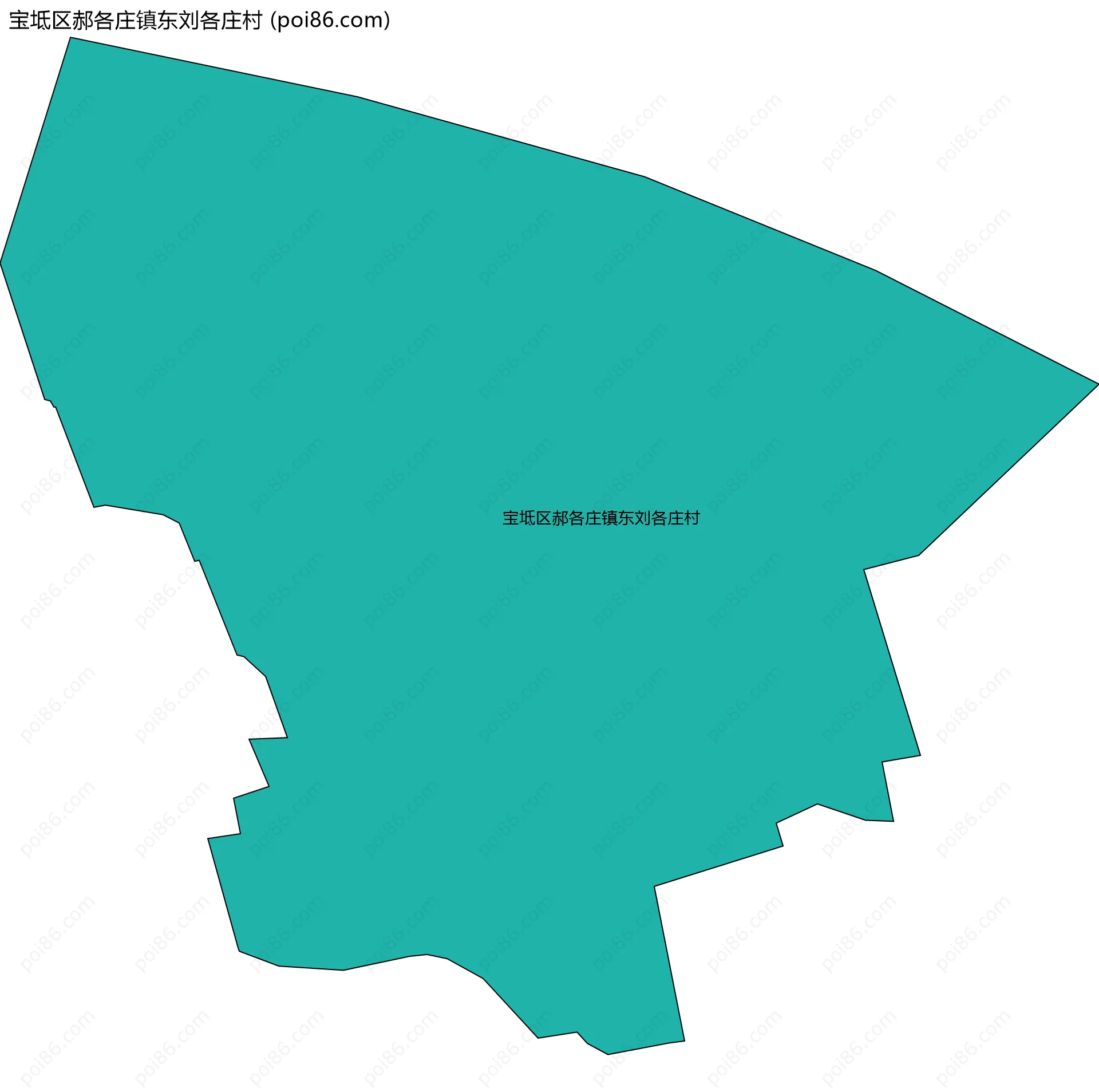 宝坻区郝各庄镇东刘各庄村边界地图