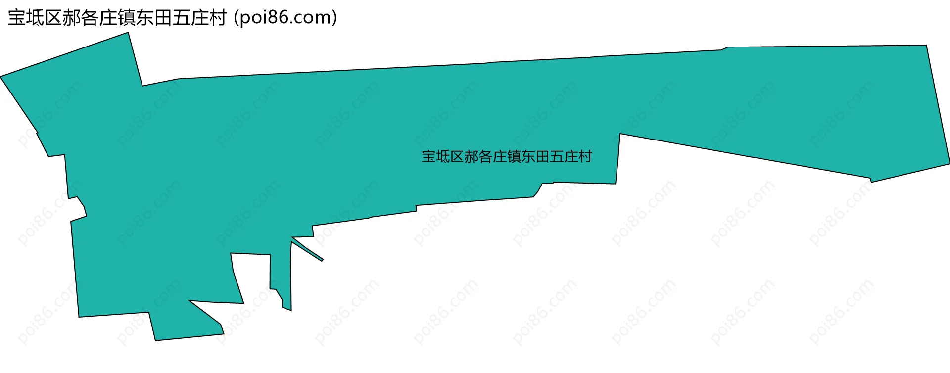 宝坻区郝各庄镇东田五庄村边界地图