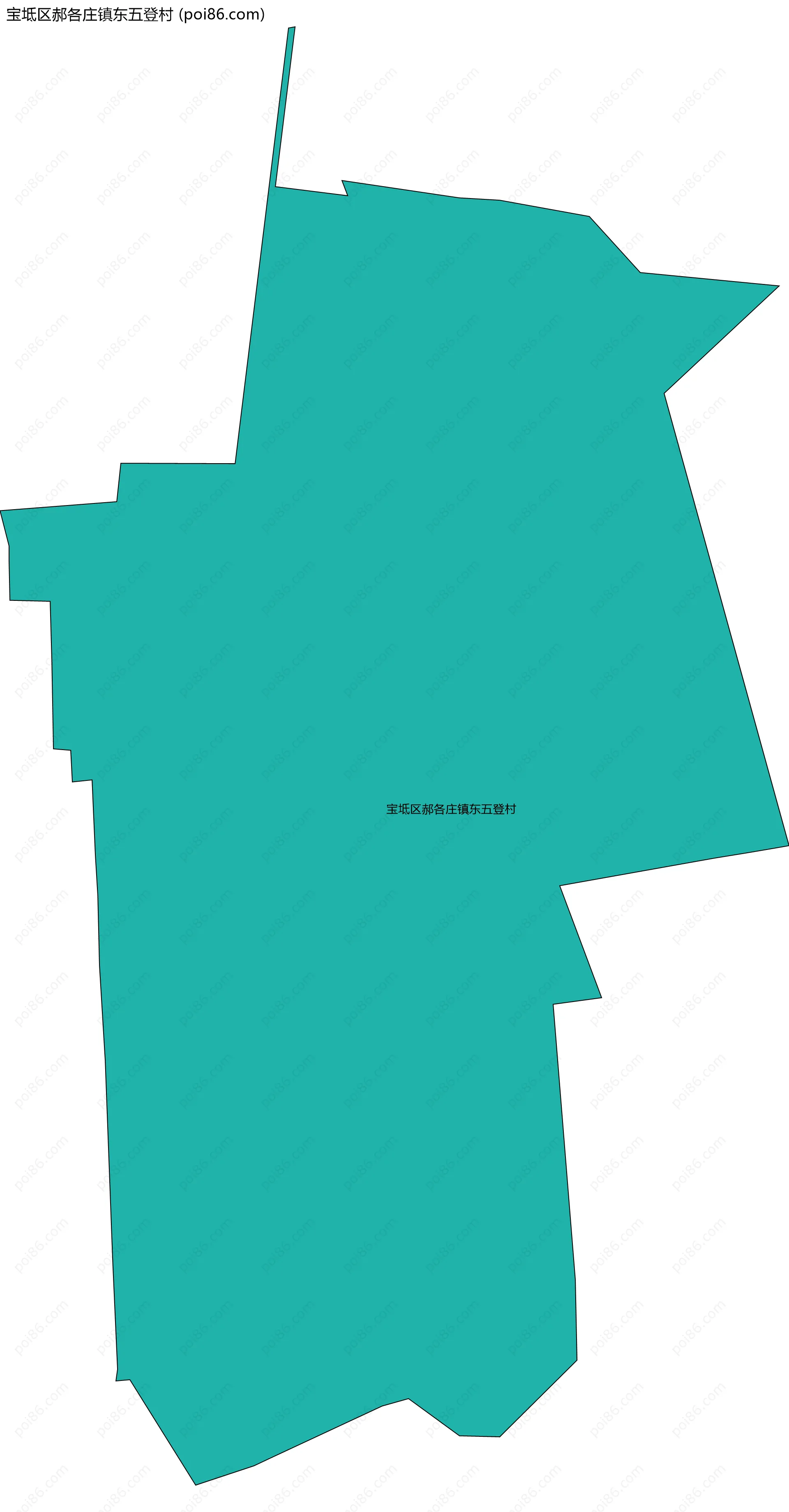宝坻区郝各庄镇东五登村边界地图