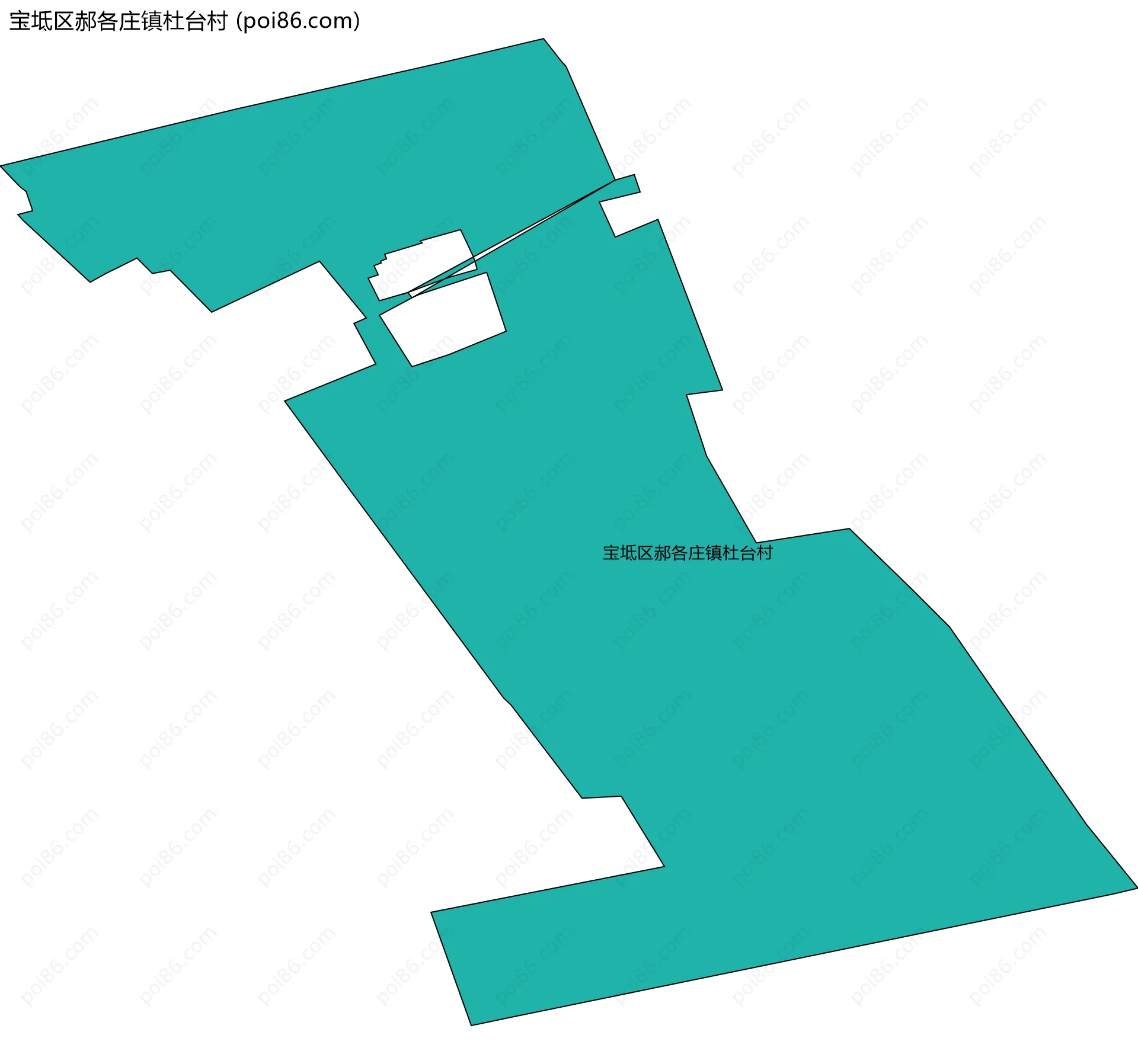 宝坻区郝各庄镇杜台村边界地图