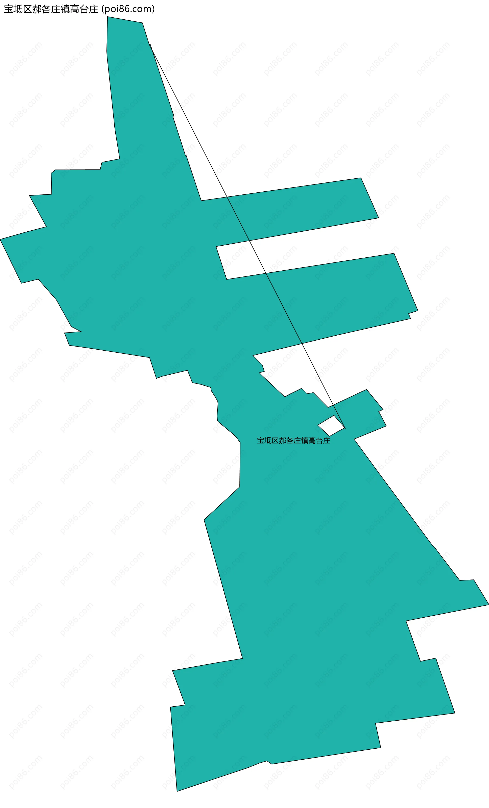 宝坻区郝各庄镇高台庄边界地图