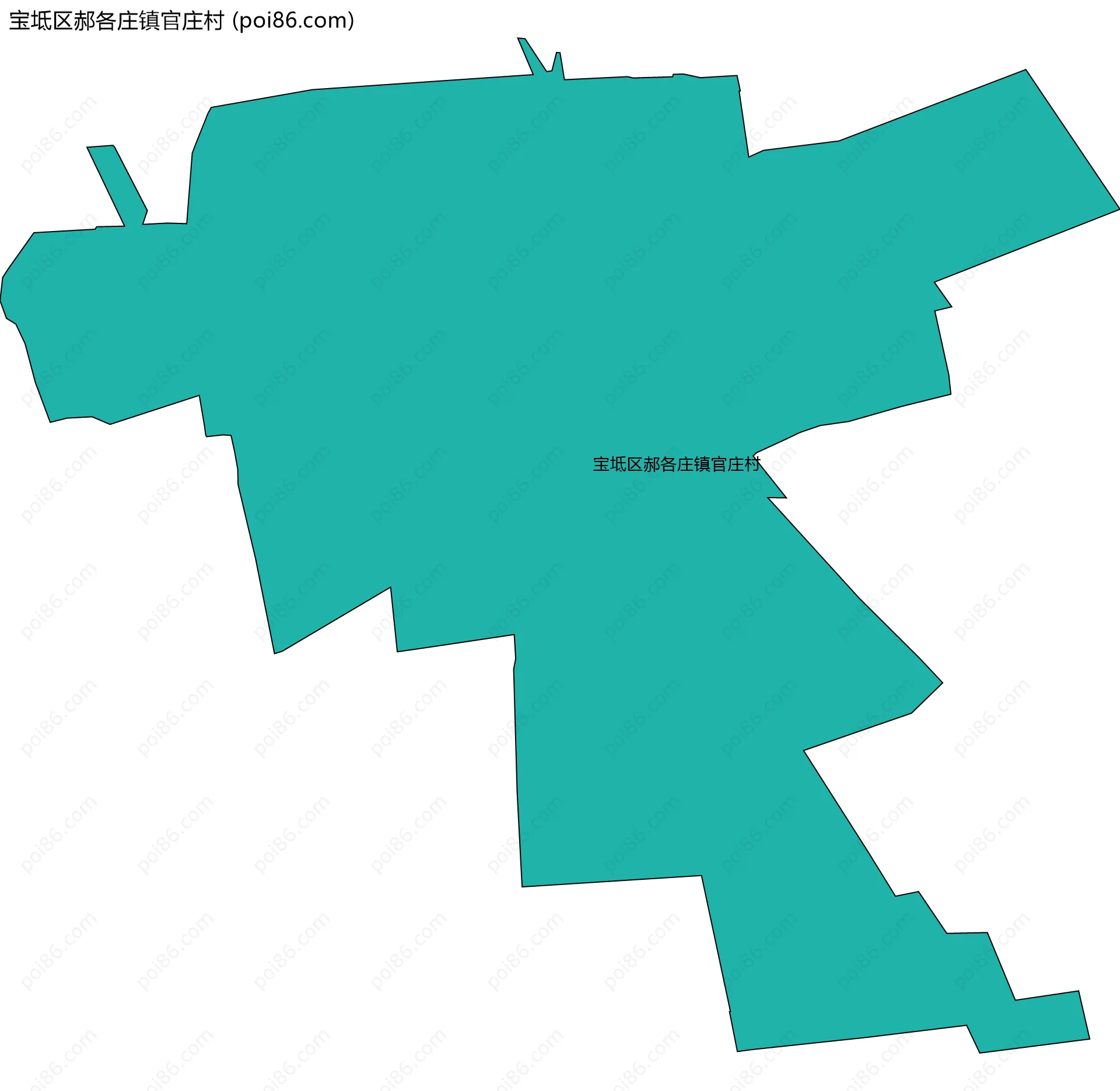 宝坻区郝各庄镇官庄村边界地图