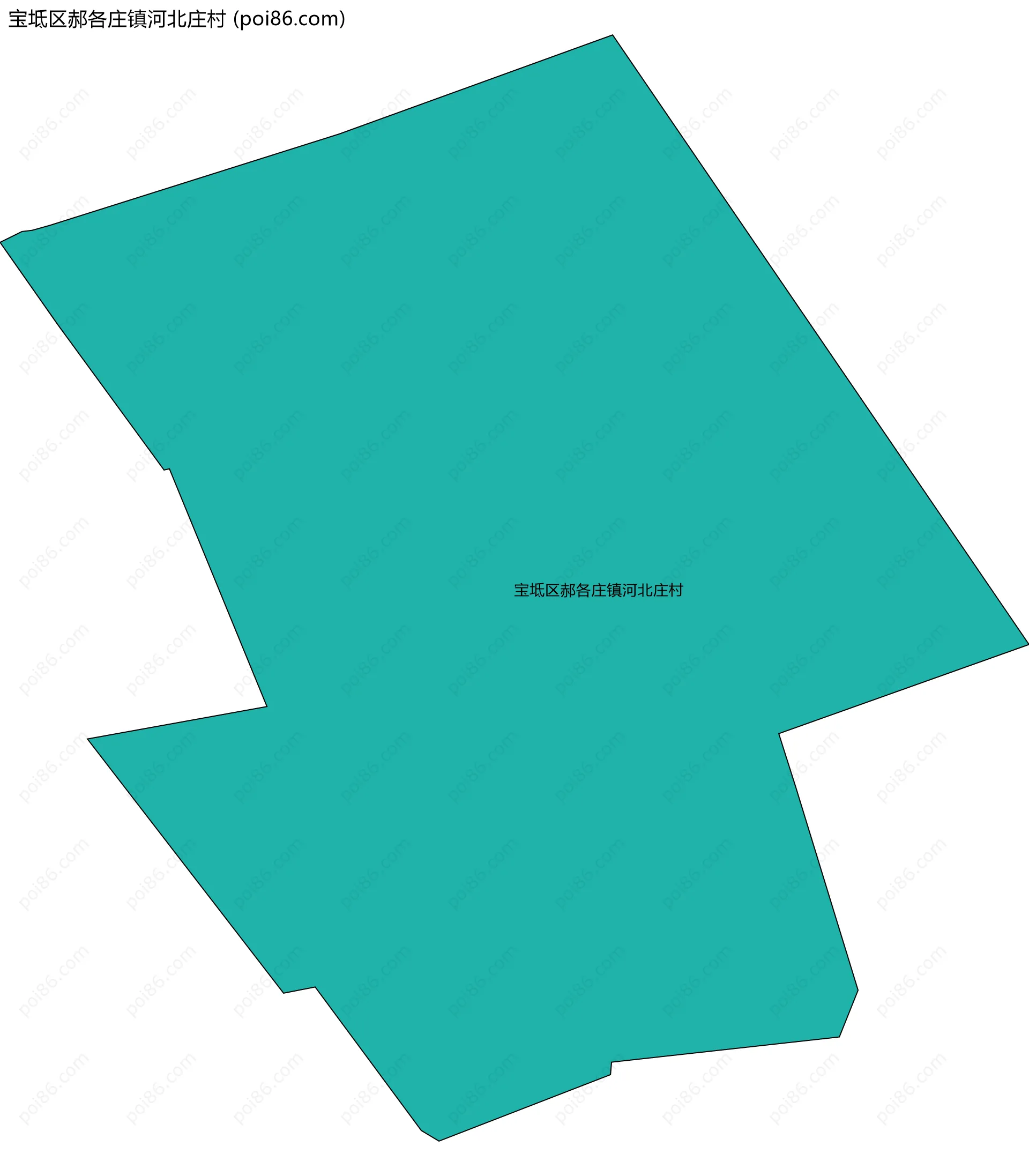 宝坻区郝各庄镇河北庄村边界地图