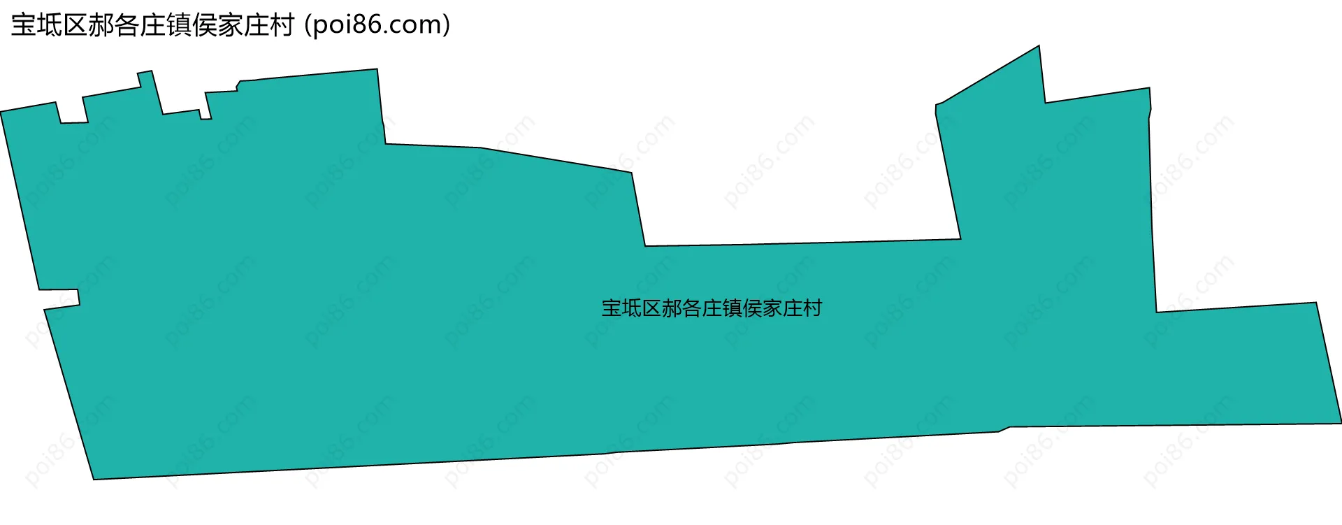 宝坻区郝各庄镇侯家庄村边界地图