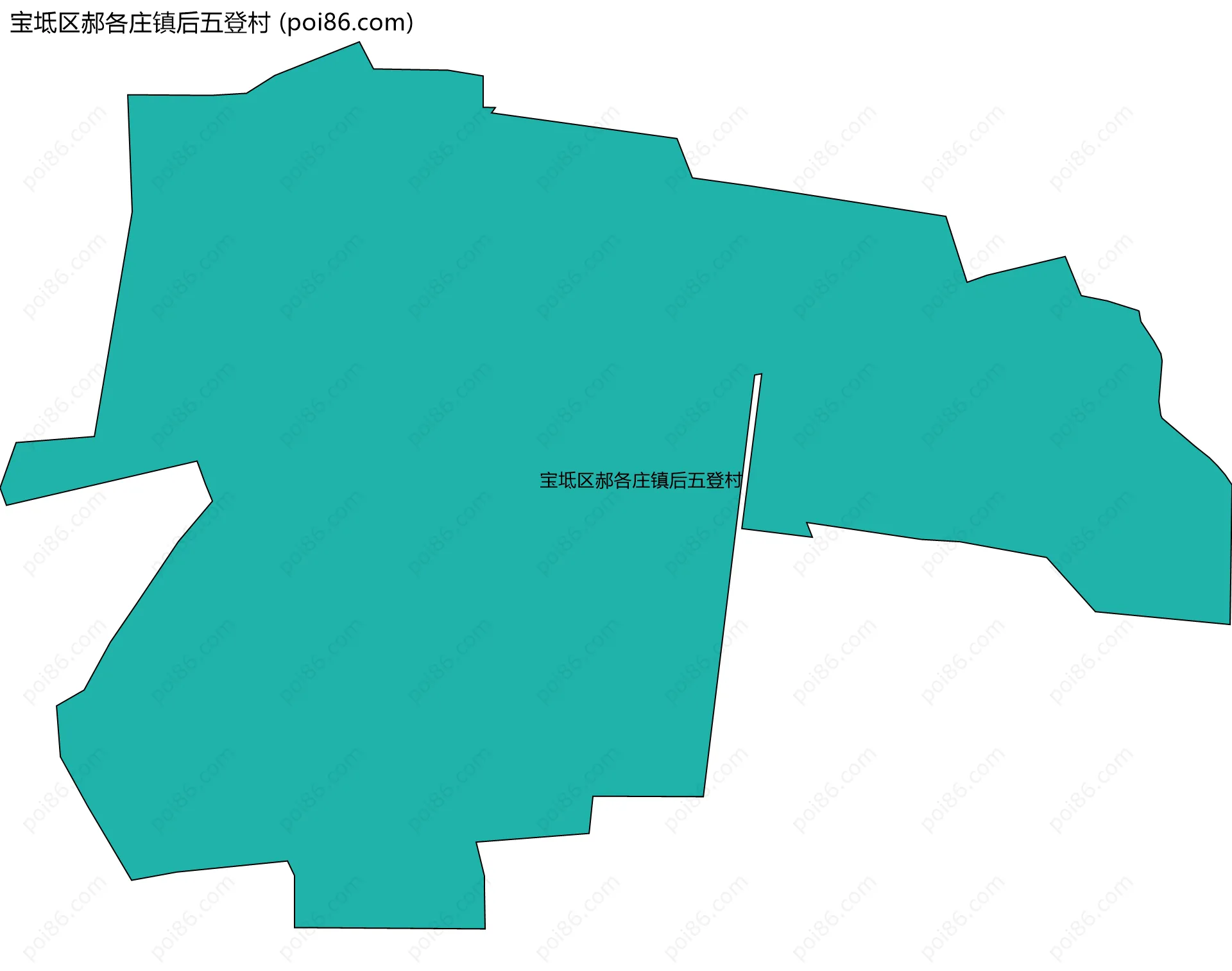 宝坻区郝各庄镇后五登村边界地图