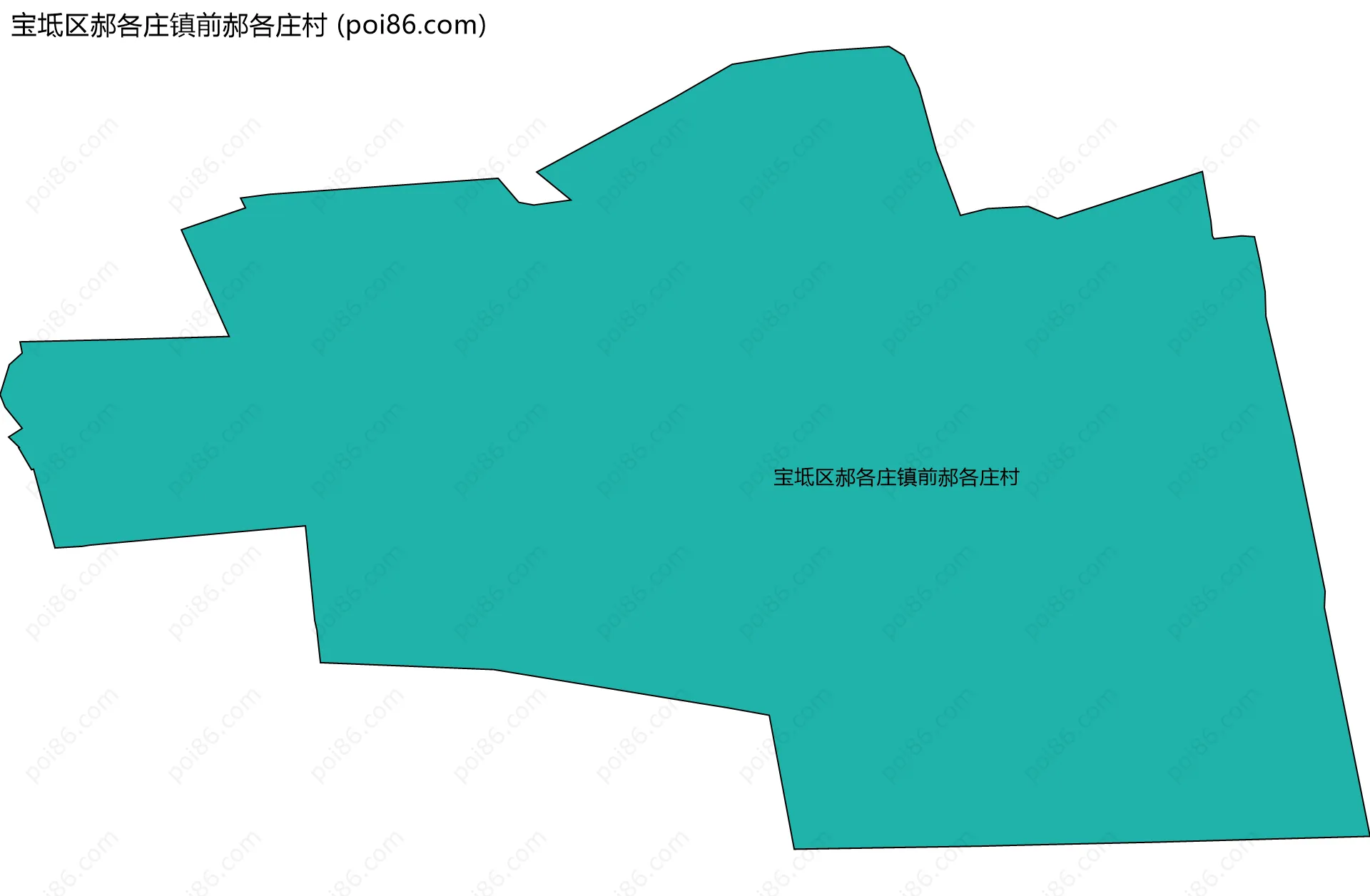宝坻区郝各庄镇前郝各庄村边界地图