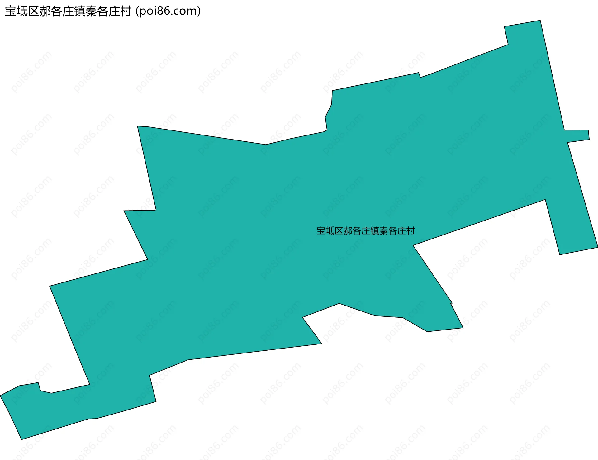 宝坻区郝各庄镇秦各庄村边界地图