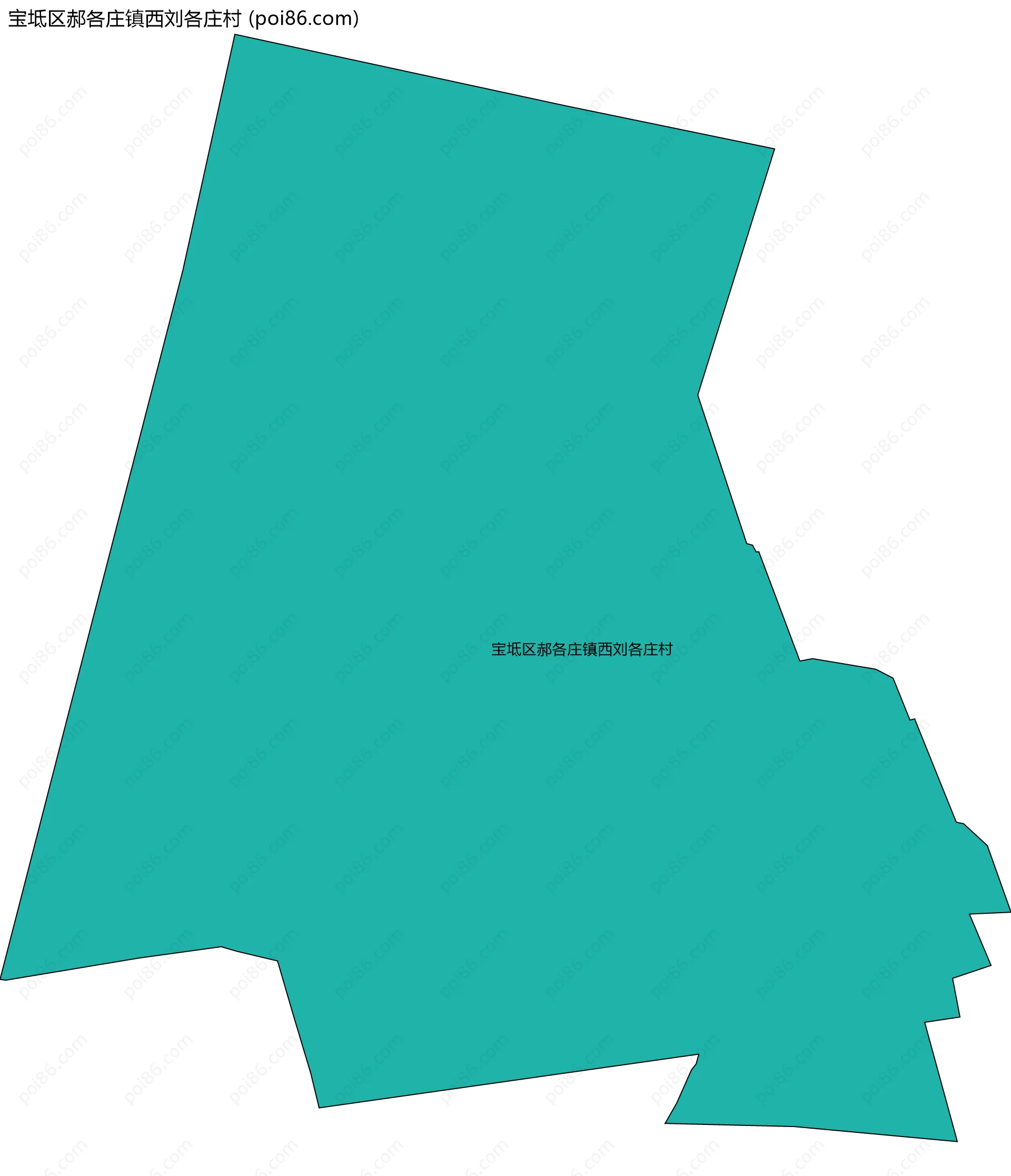 宝坻区郝各庄镇西刘各庄村边界地图
