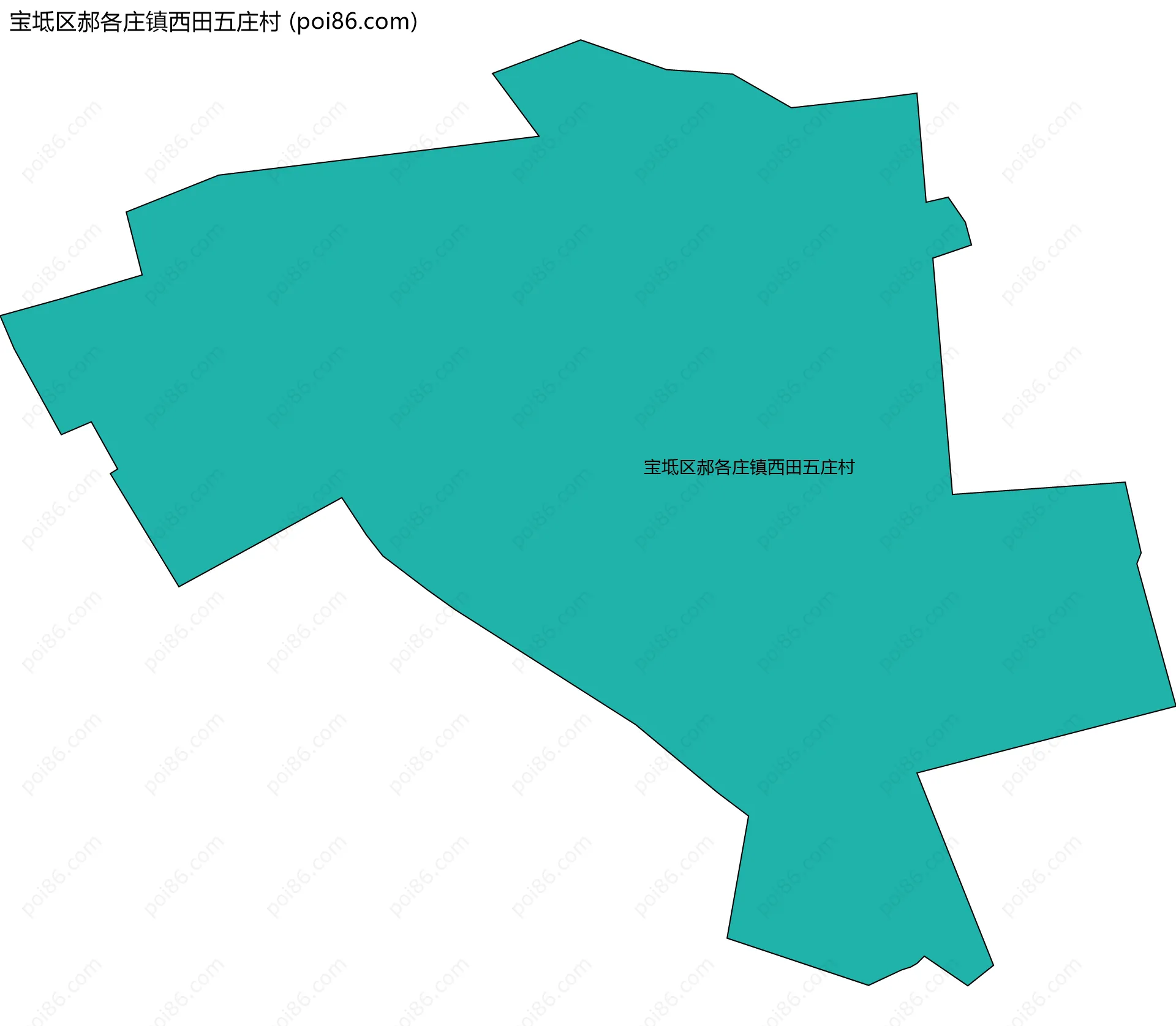 宝坻区郝各庄镇西田五庄村边界地图