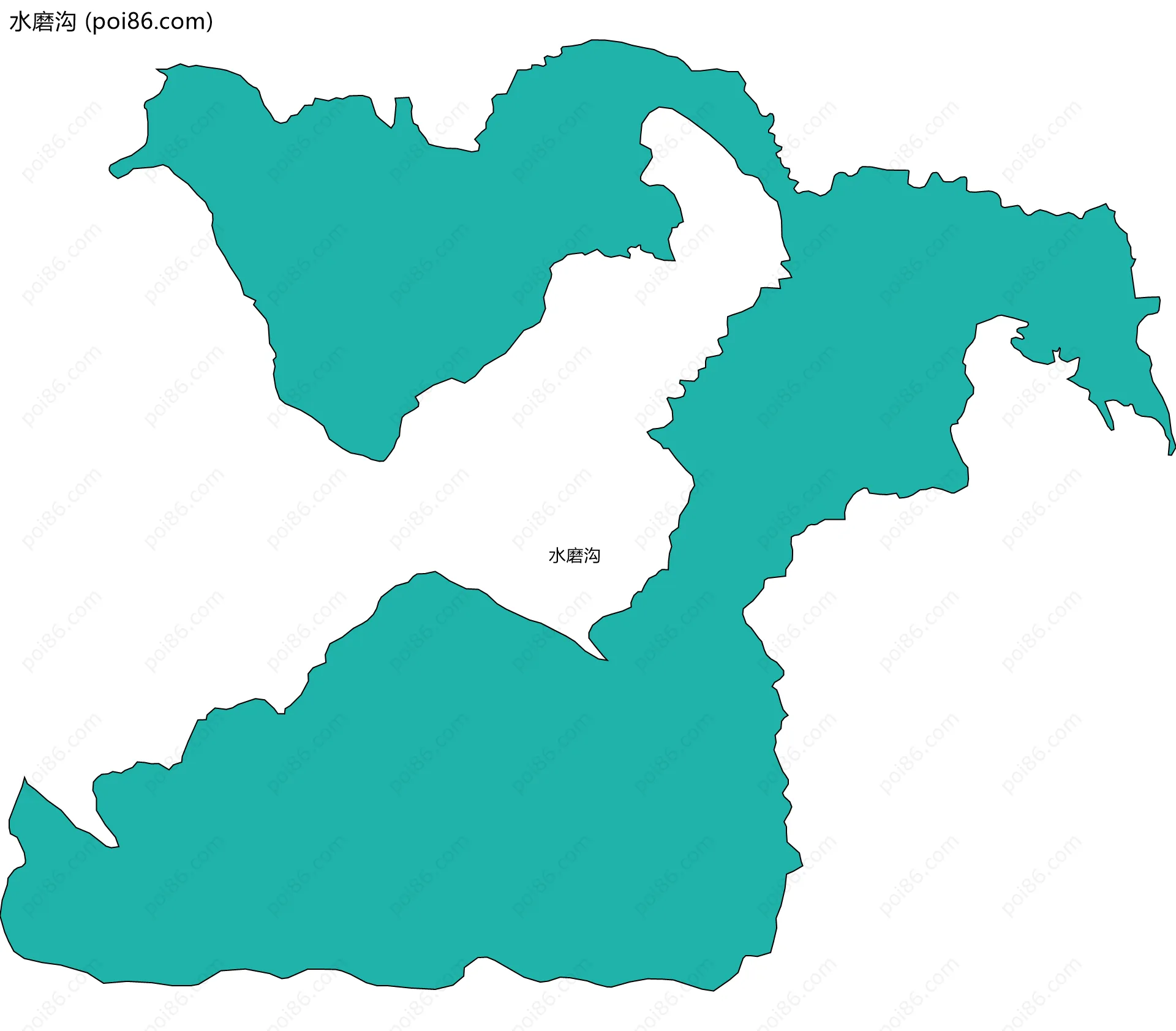 水磨沟边界地图