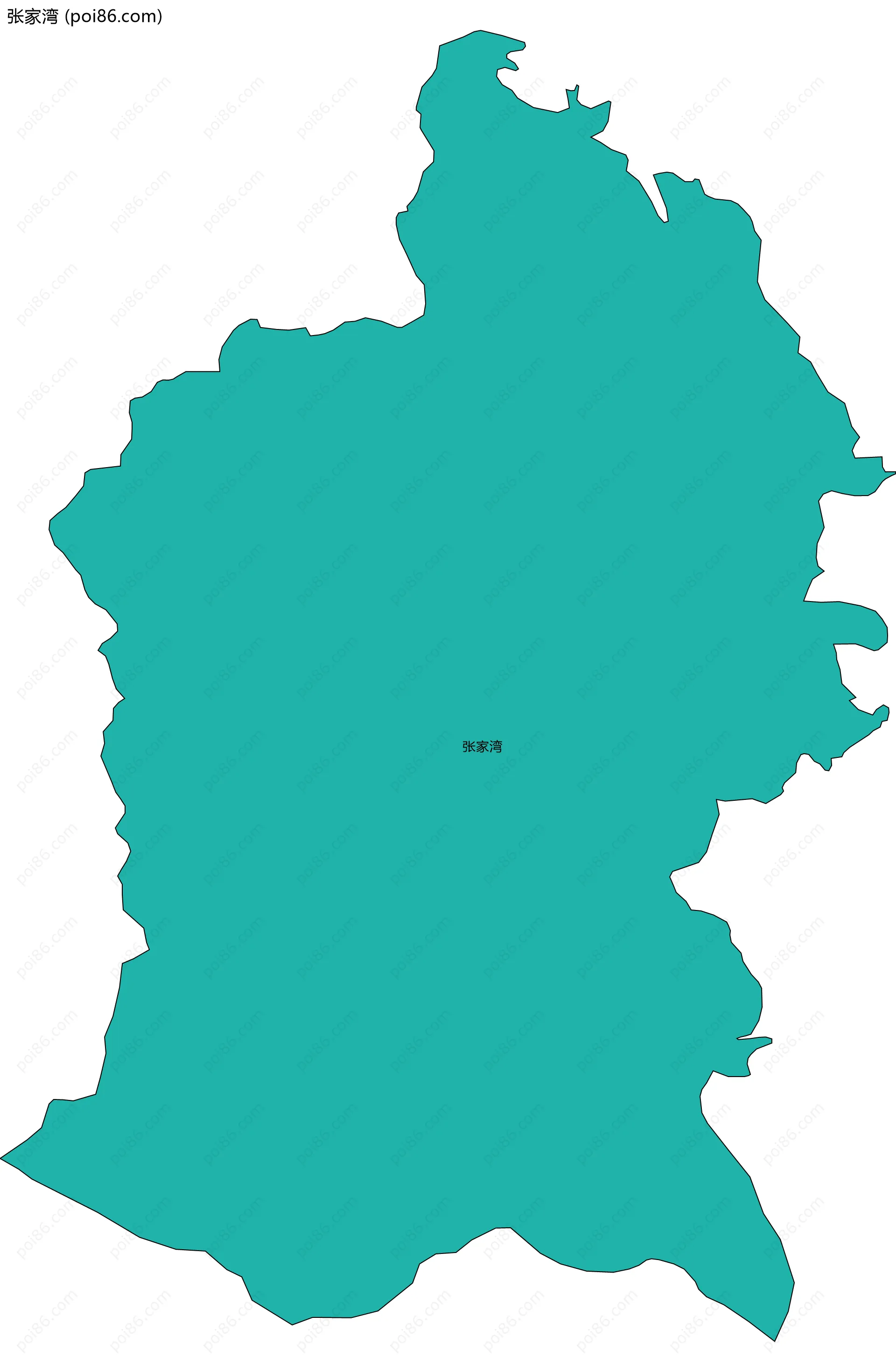 张家湾边界地图