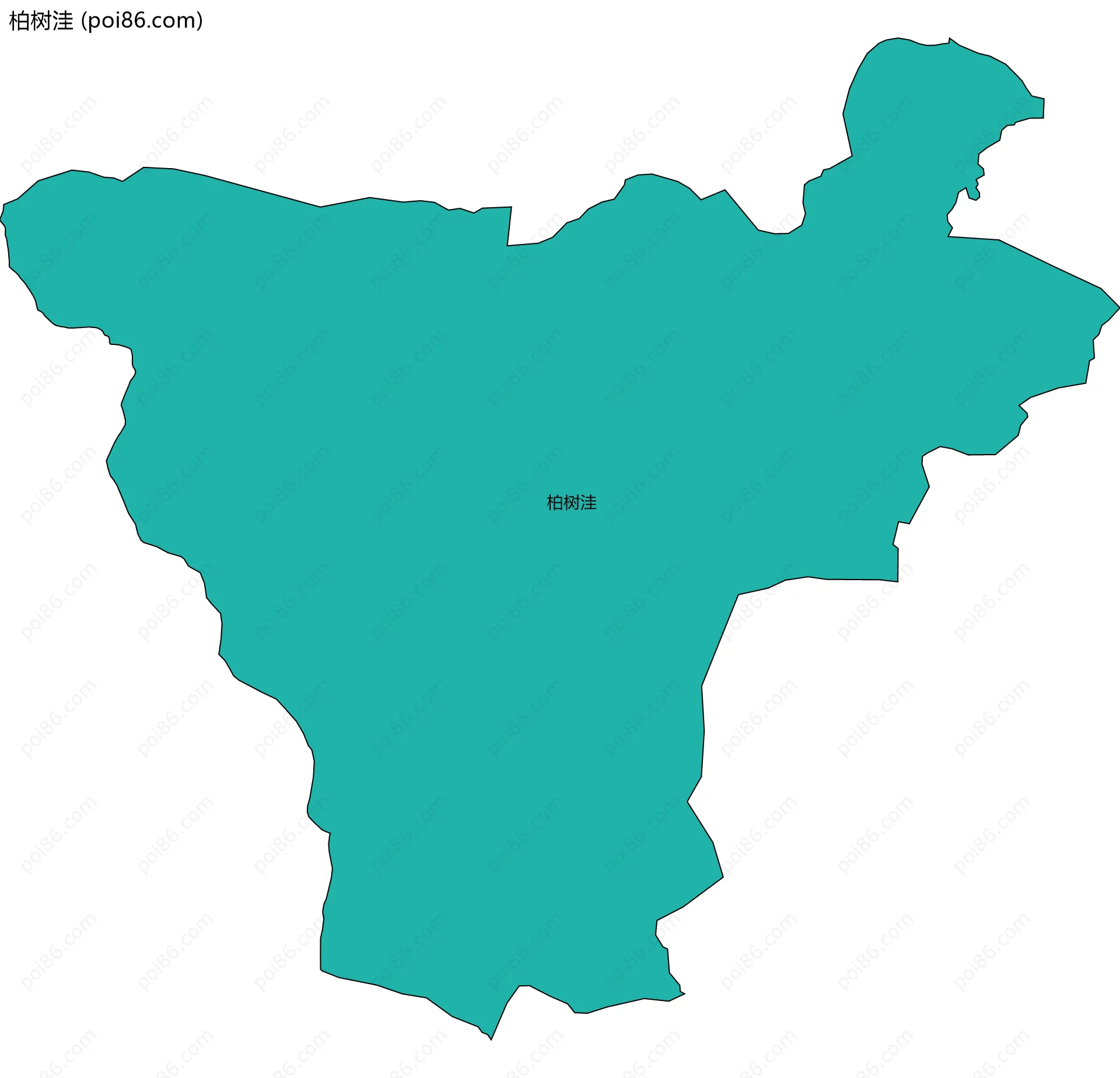 柏树洼边界地图