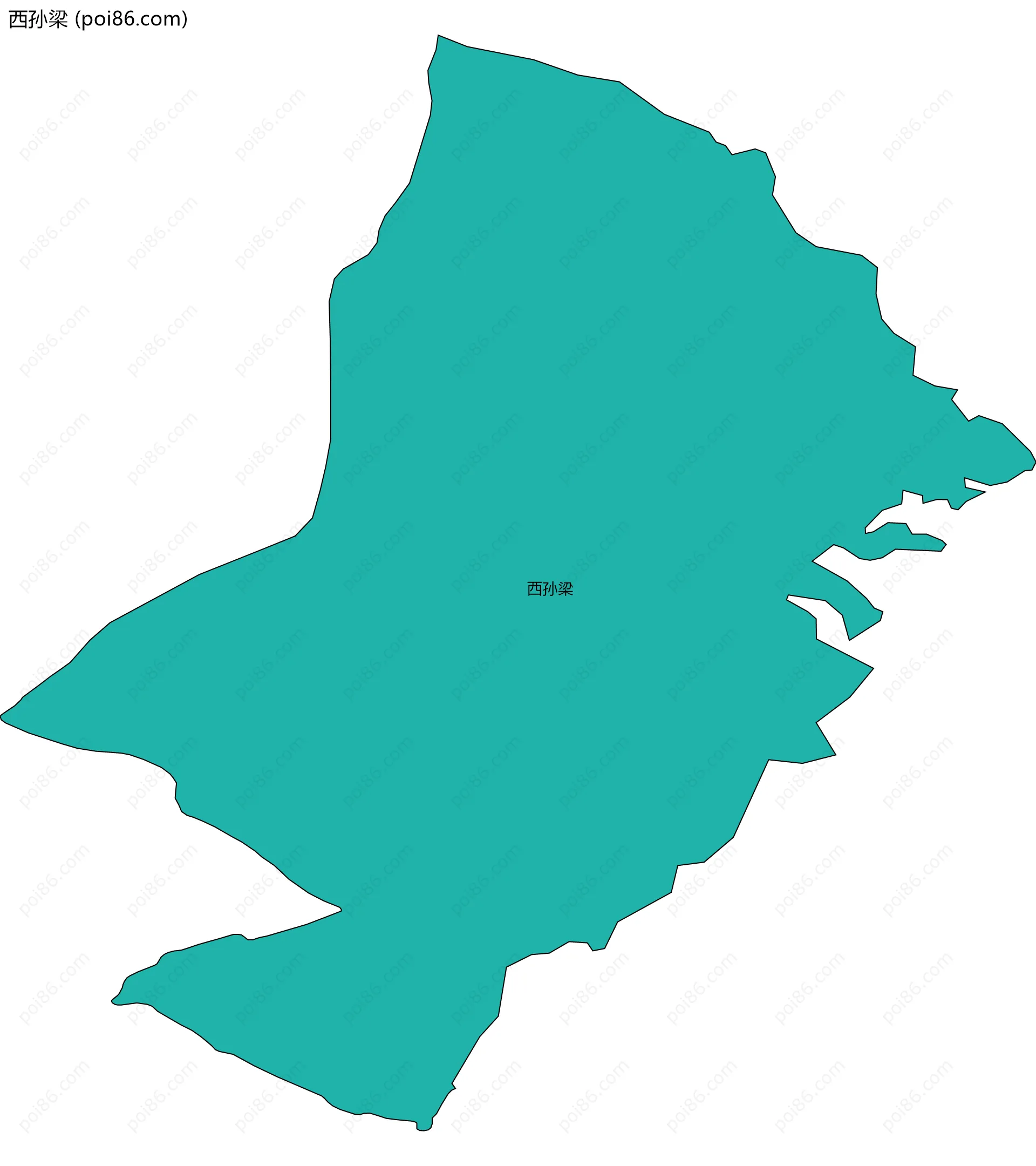 西孙梁边界地图
