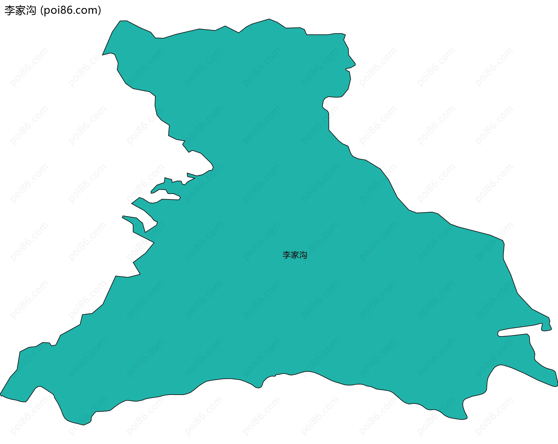 李家沟边界地图