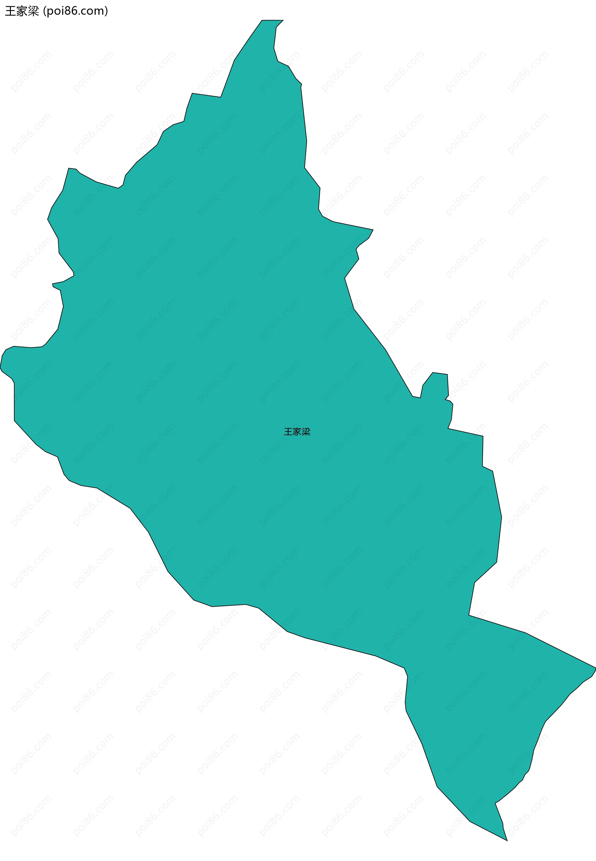 王家梁边界地图