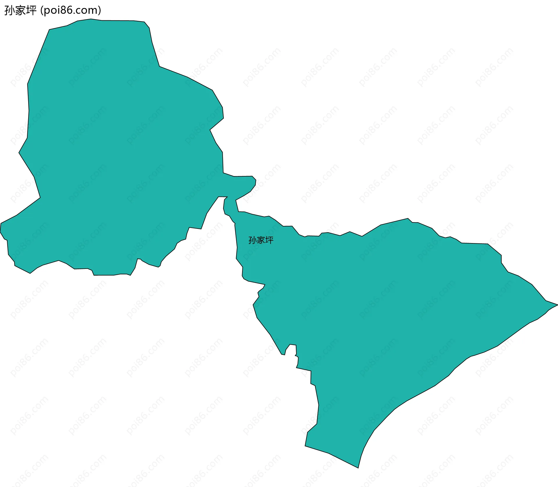 孙家坪边界地图