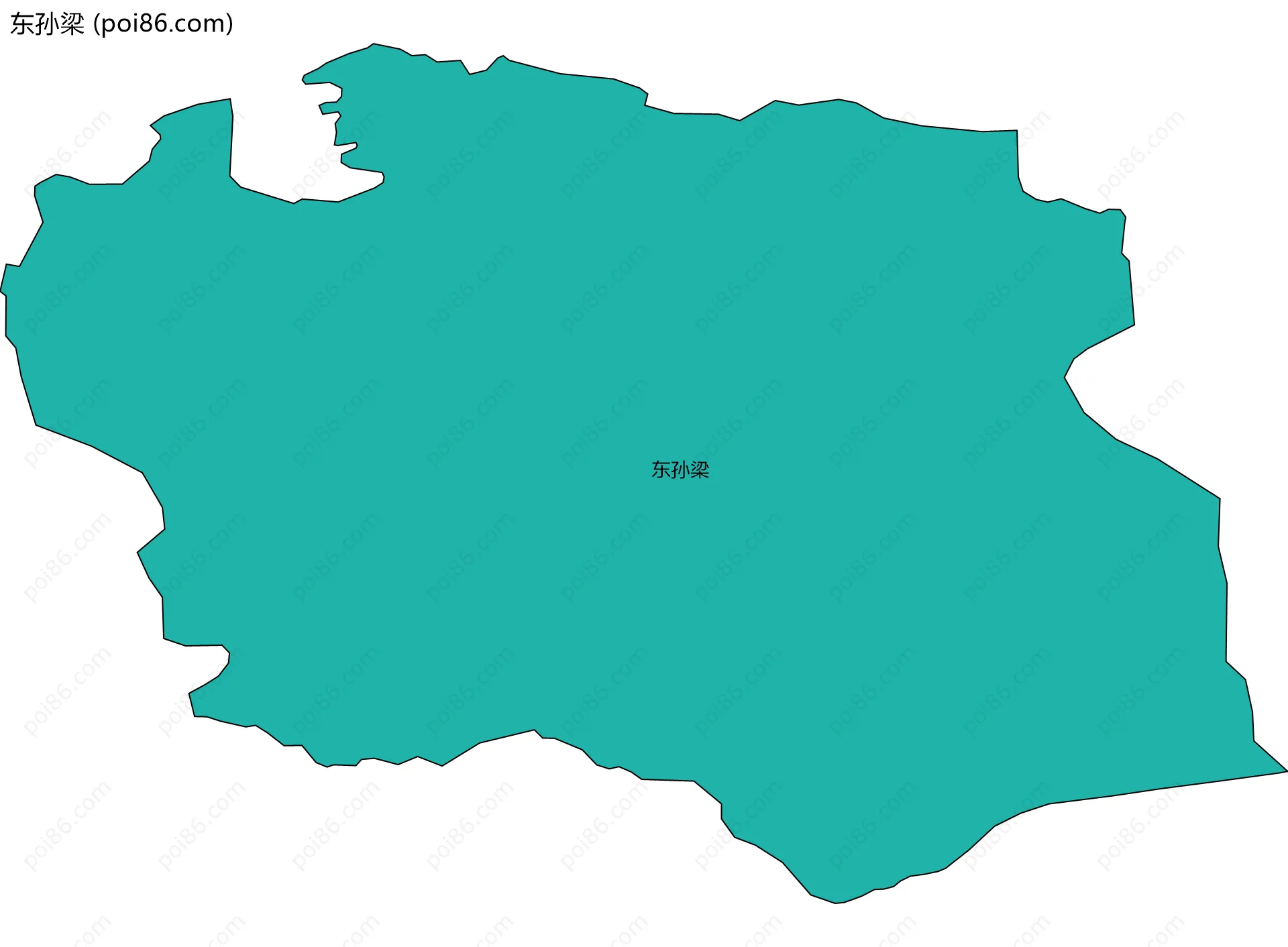 东孙梁边界地图