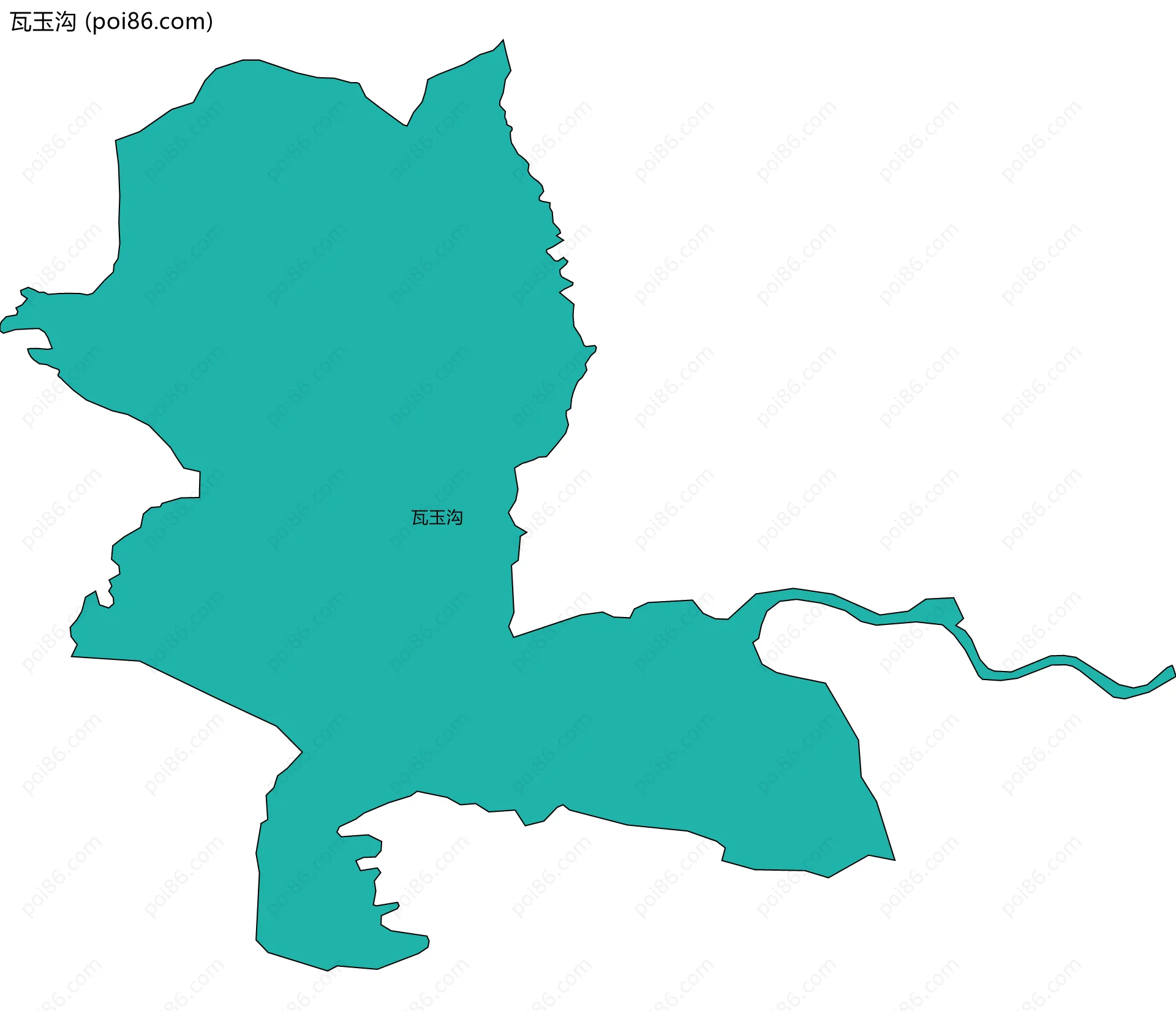 瓦玉沟边界地图