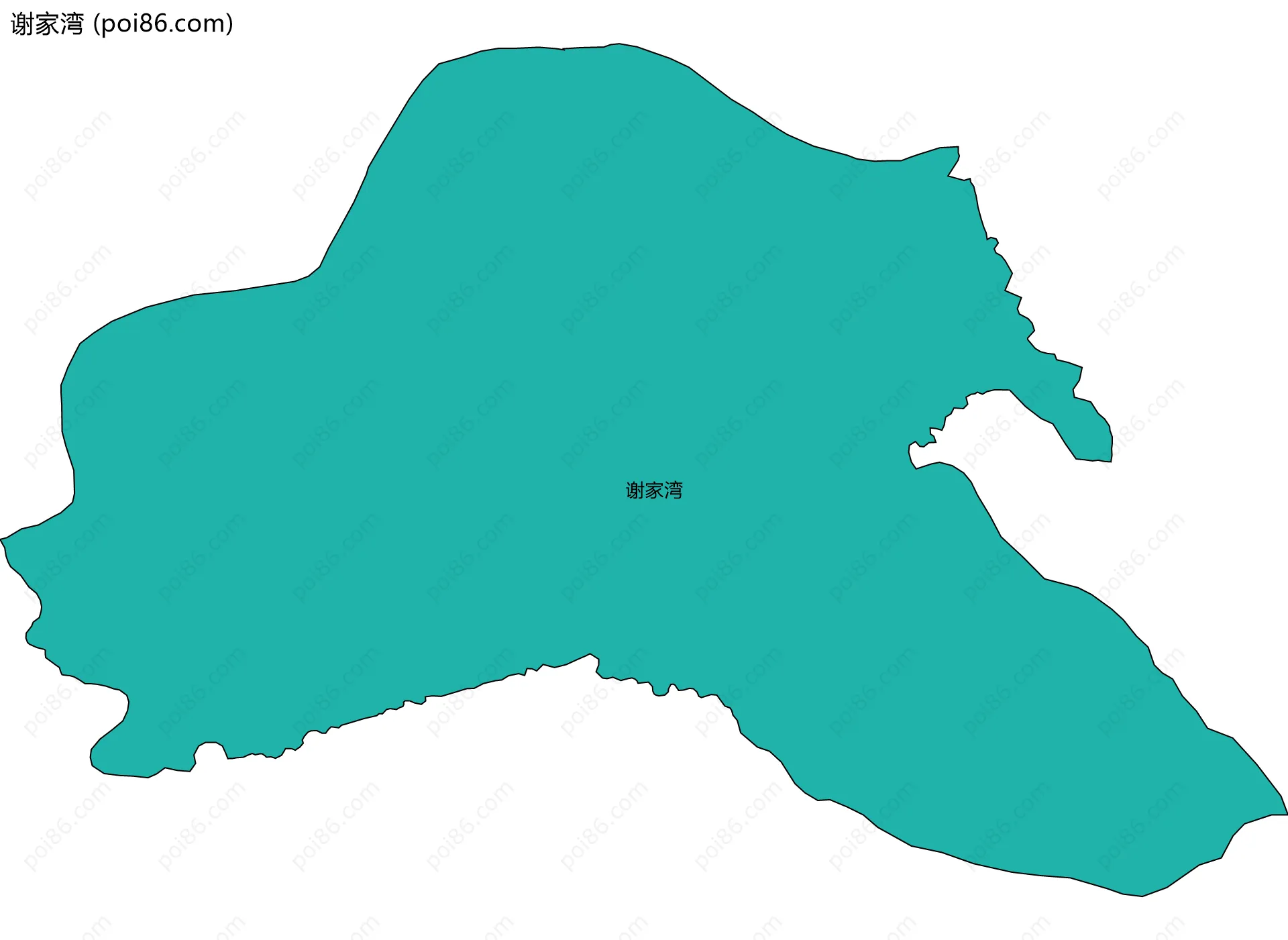 谢家湾边界地图