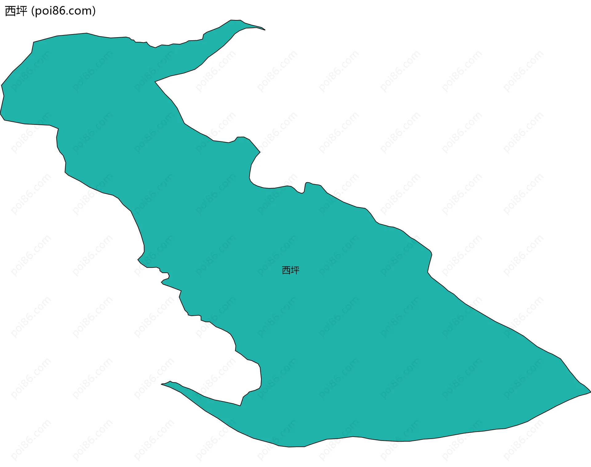 西坪边界地图