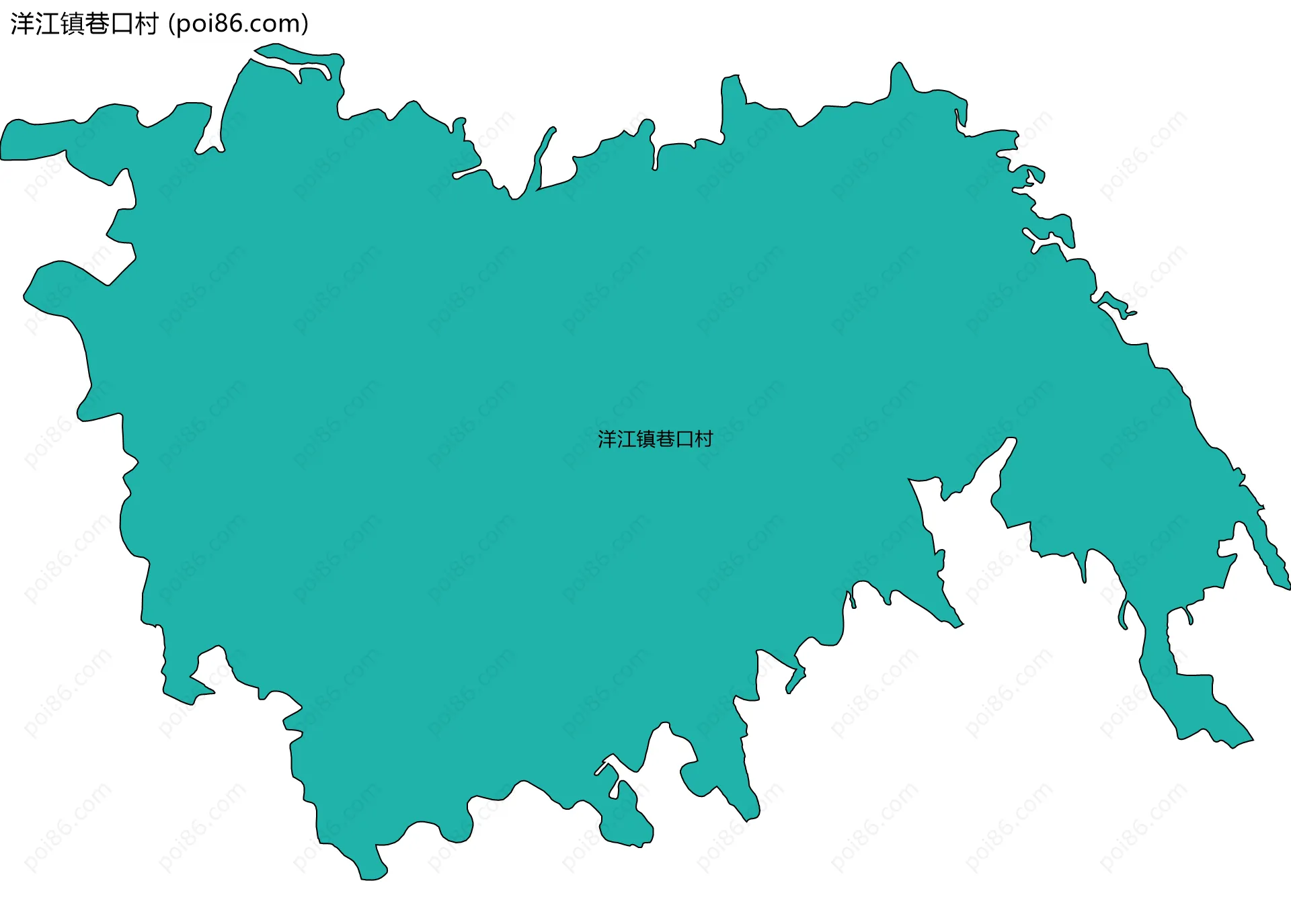洋江镇巷口村边界地图