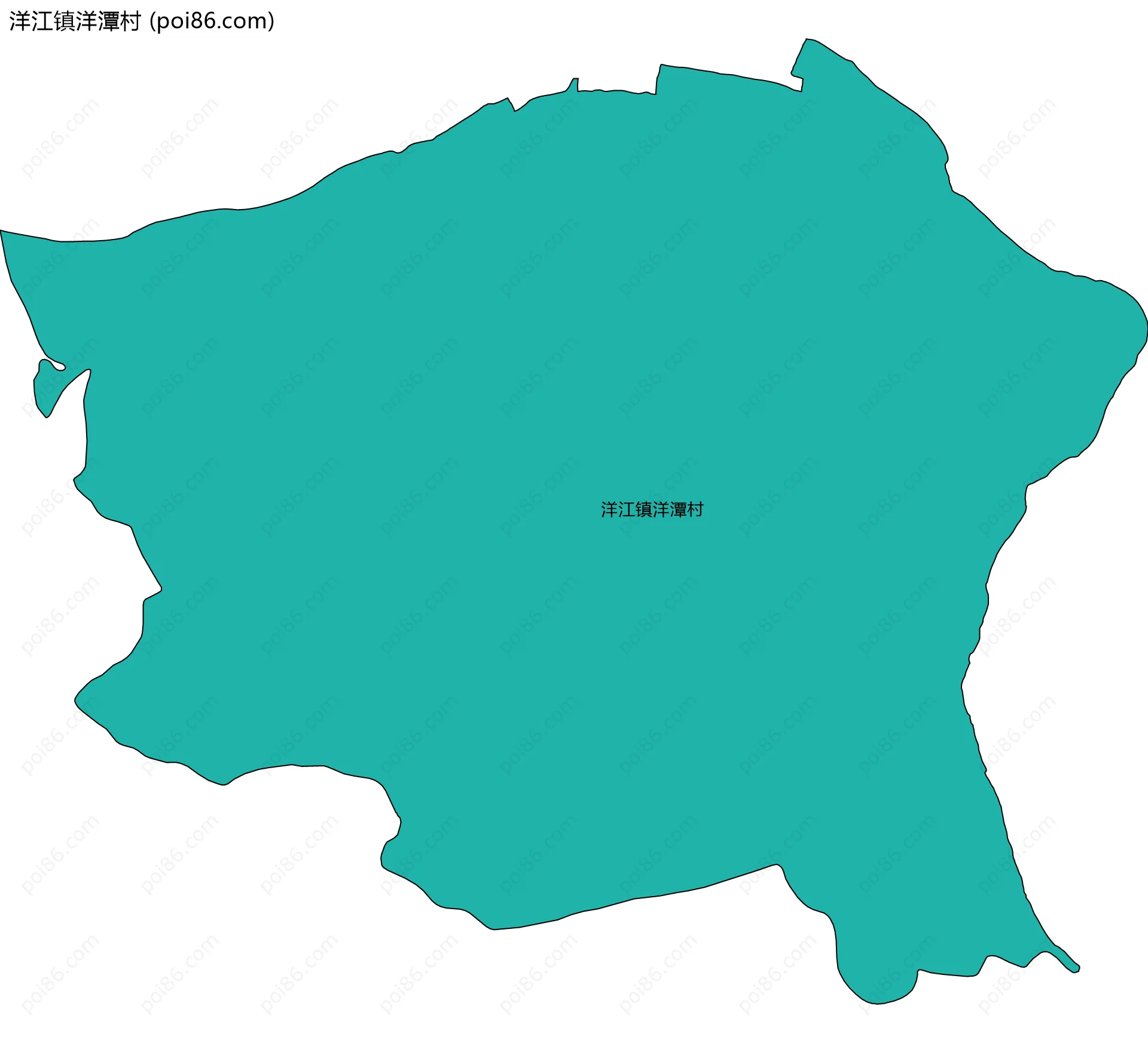 洋江镇洋潭村边界地图