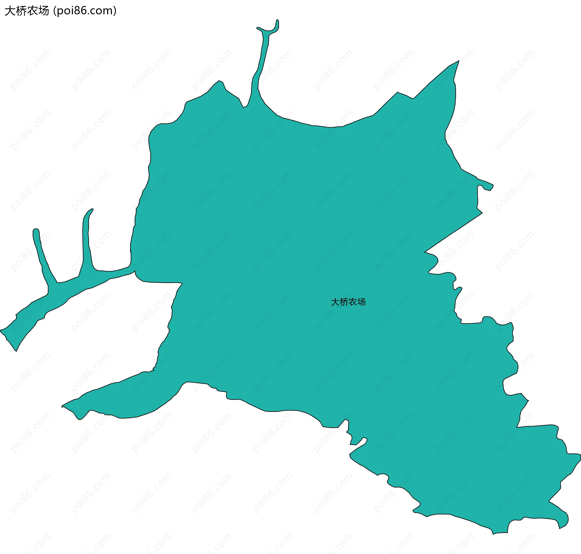 大桥农场边界地图