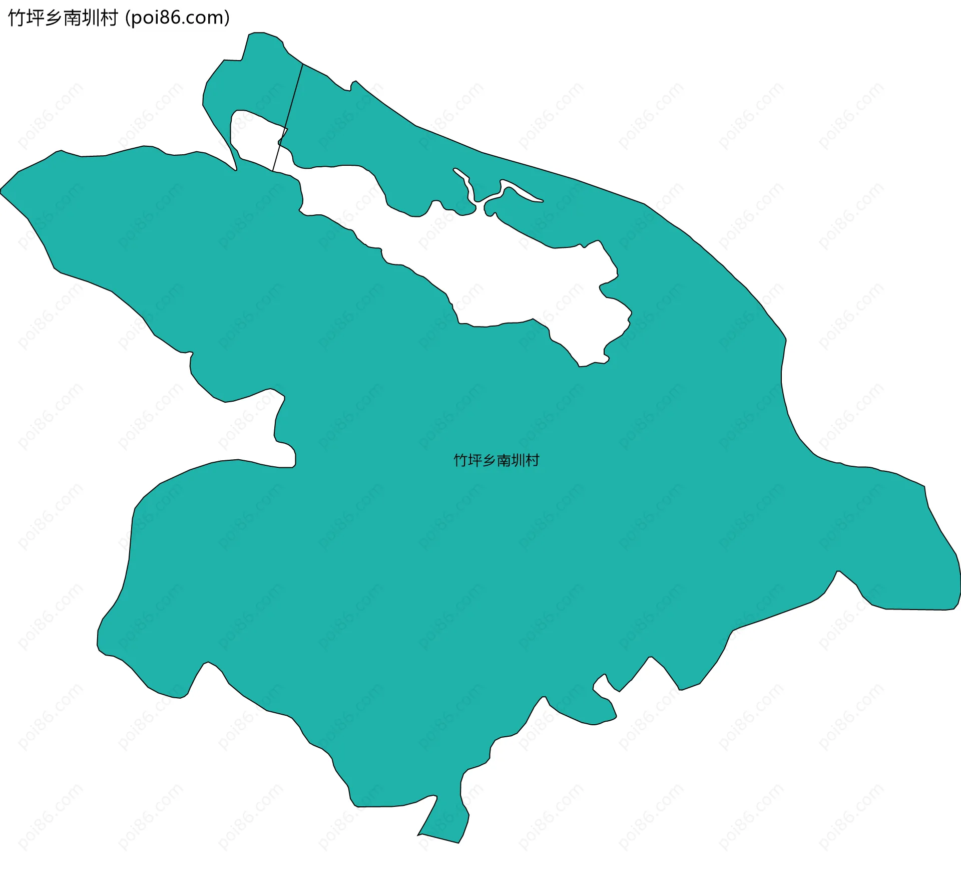 竹坪乡南圳村边界地图