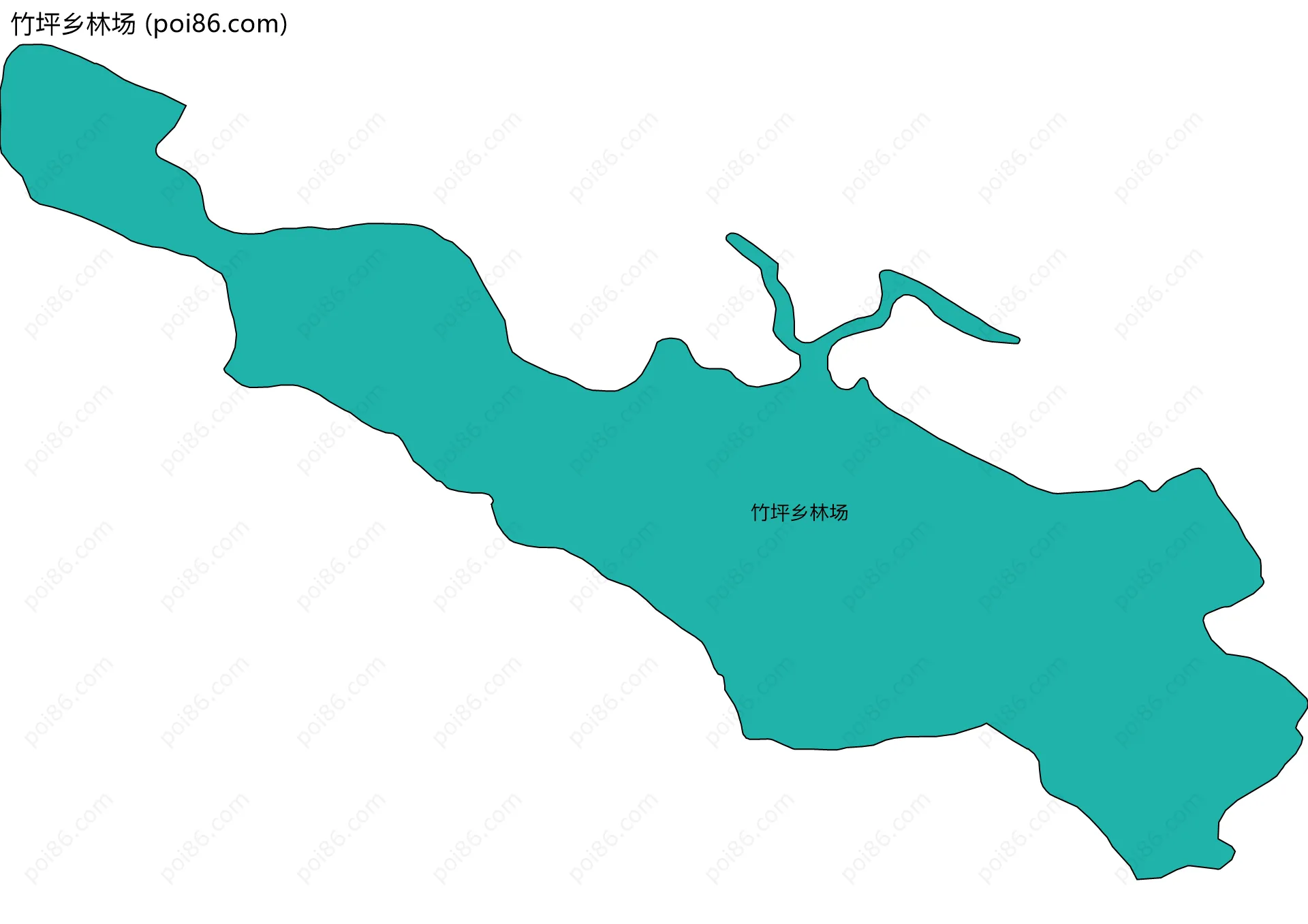 竹坪乡林场边界地图