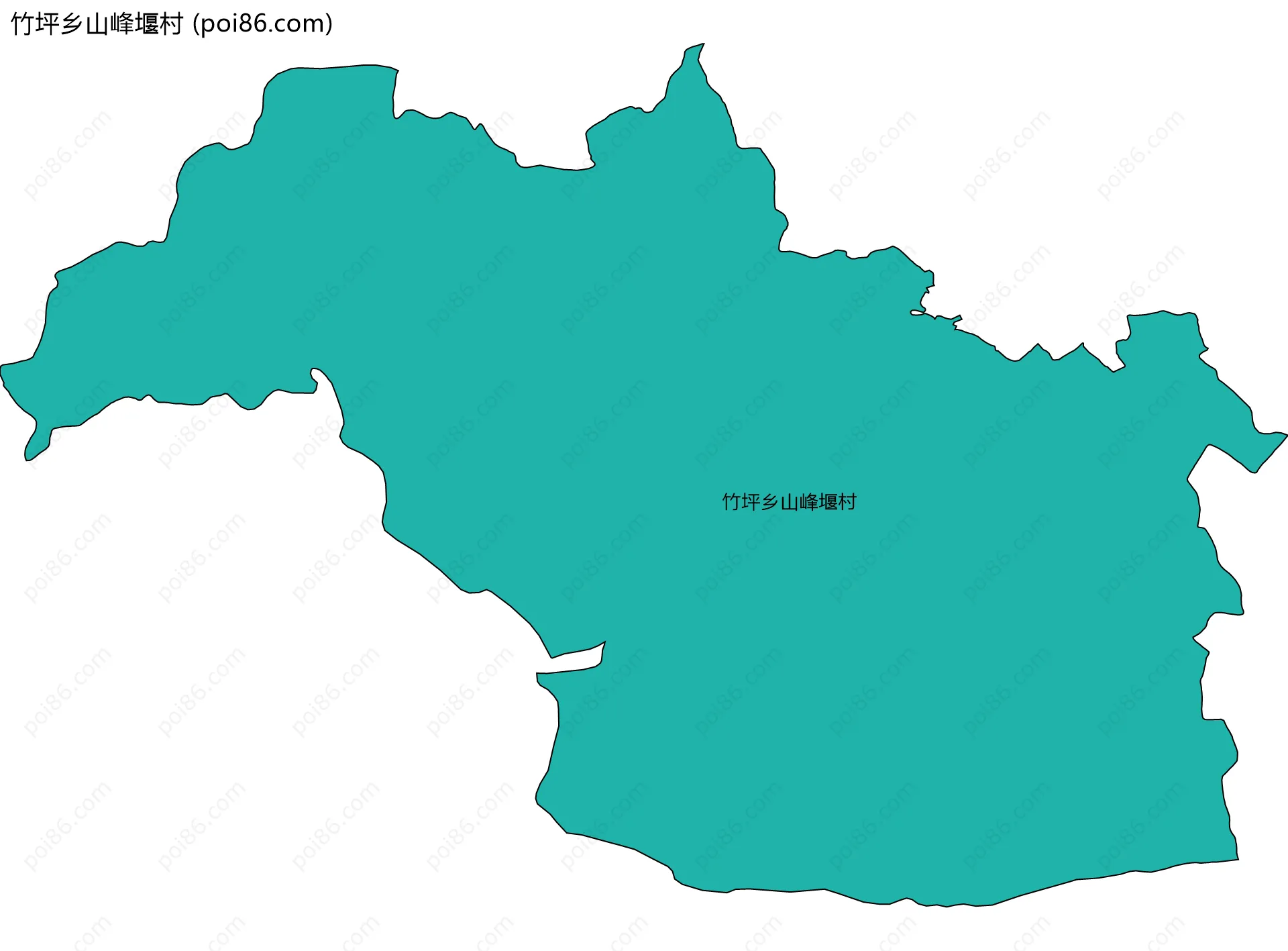 竹坪乡山峰堰村边界地图