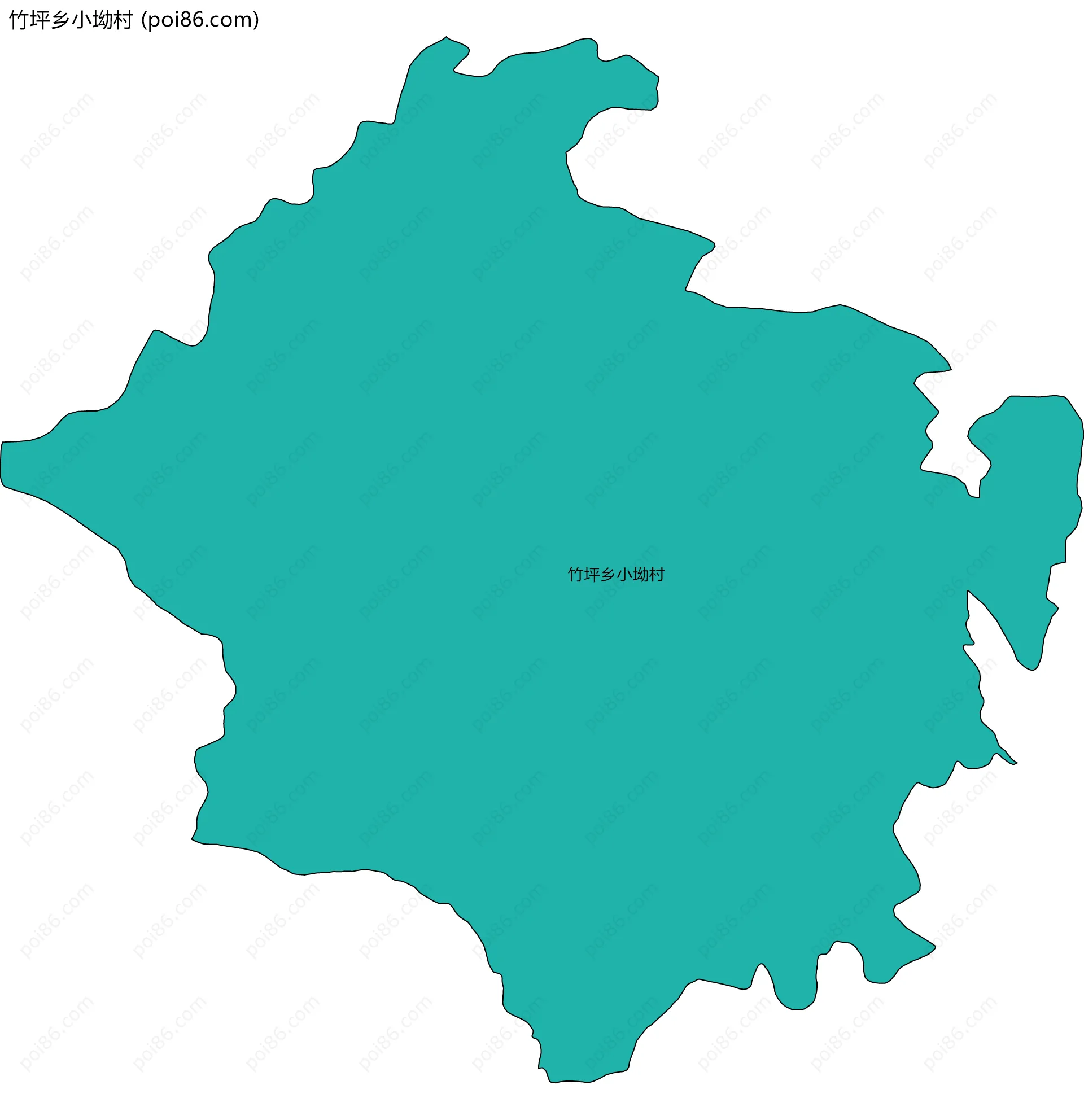 竹坪乡小坳村边界地图