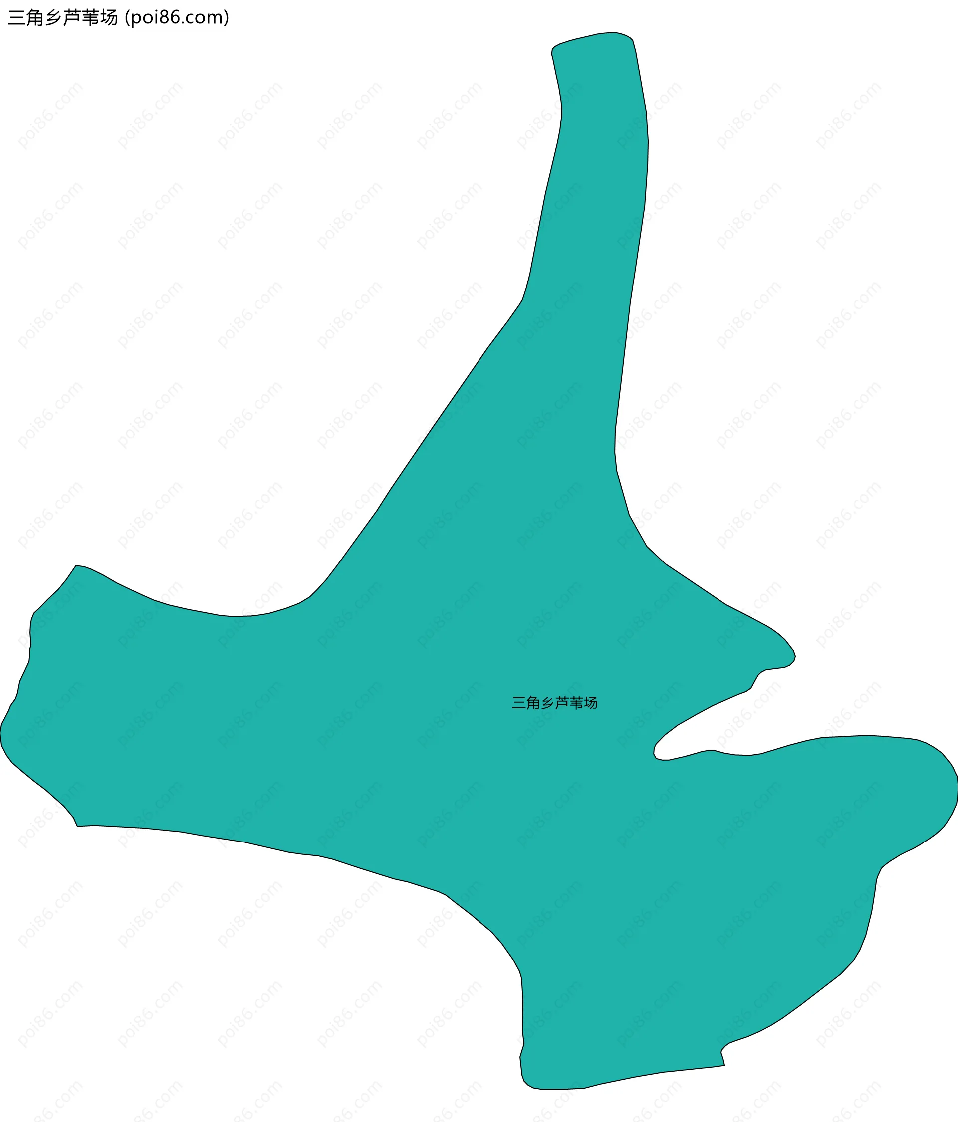 三角乡芦苇场边界地图