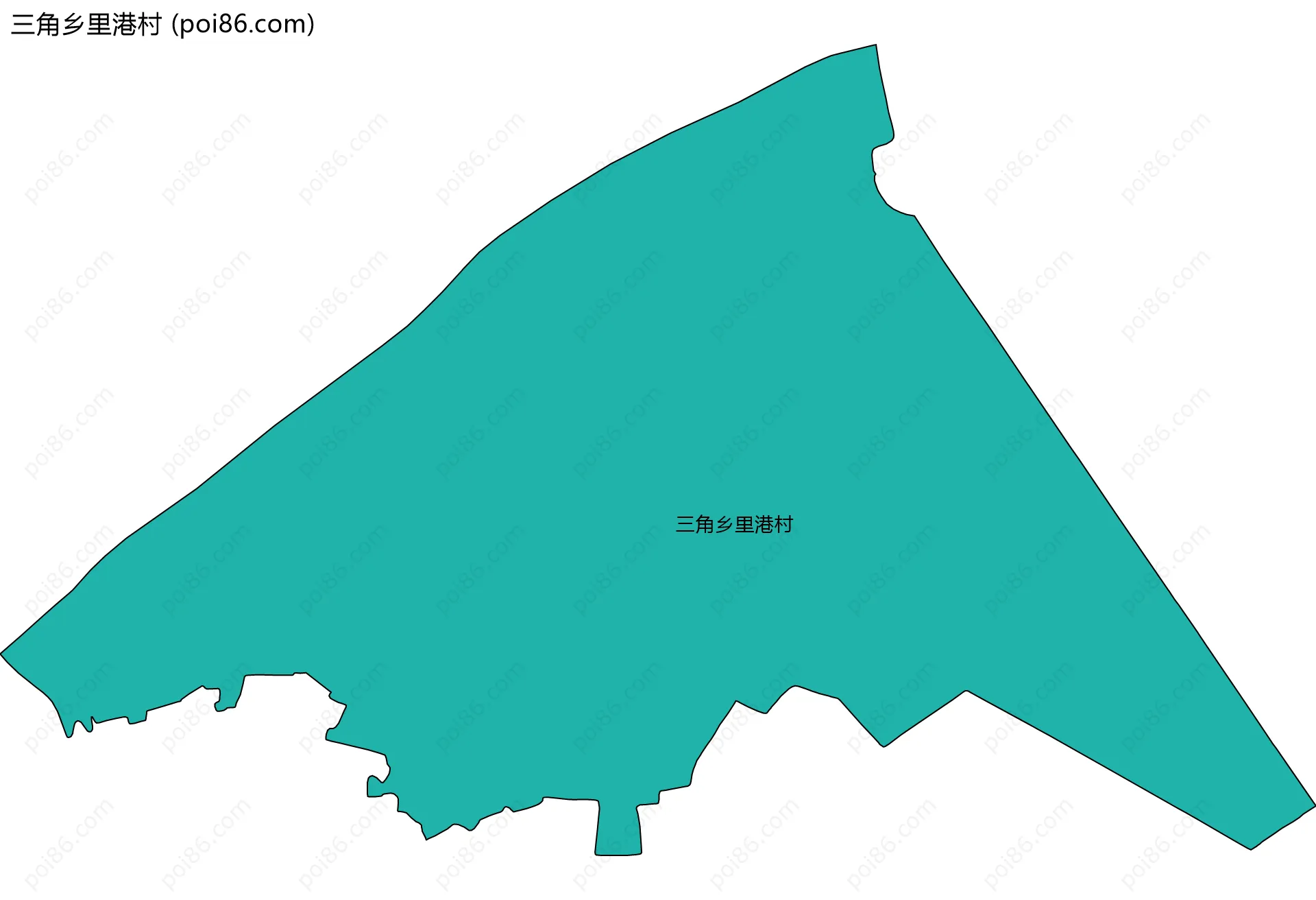 三角乡里港村边界地图