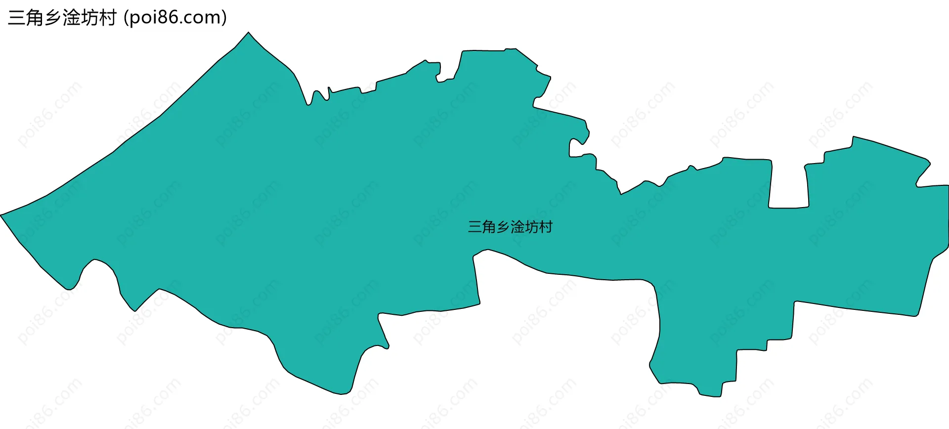 三角乡淦坊村边界地图