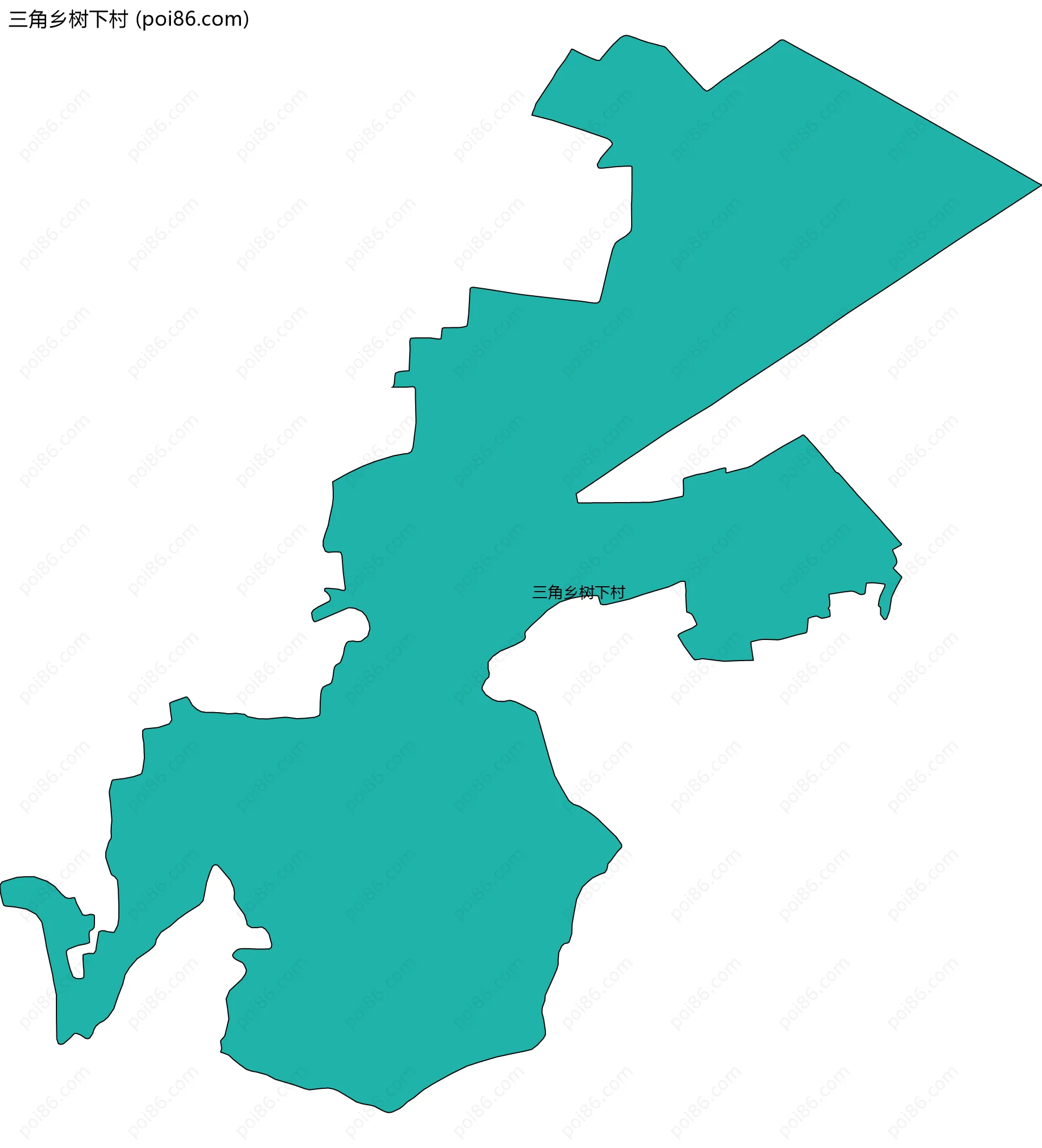 三角乡树下村边界地图