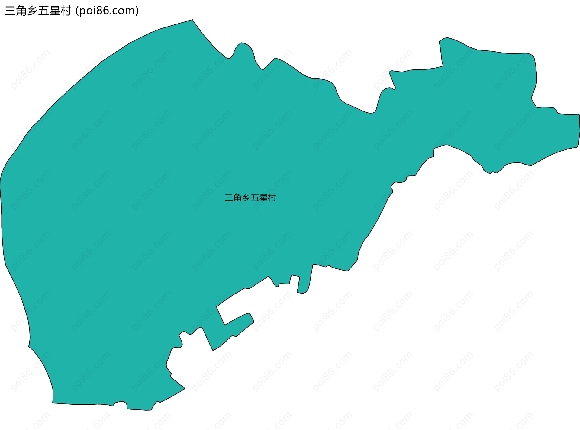 三角乡五星村边界地图