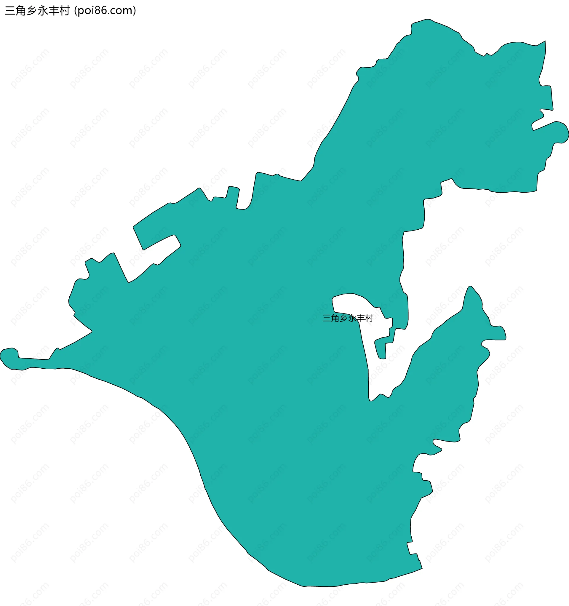 三角乡永丰村边界地图