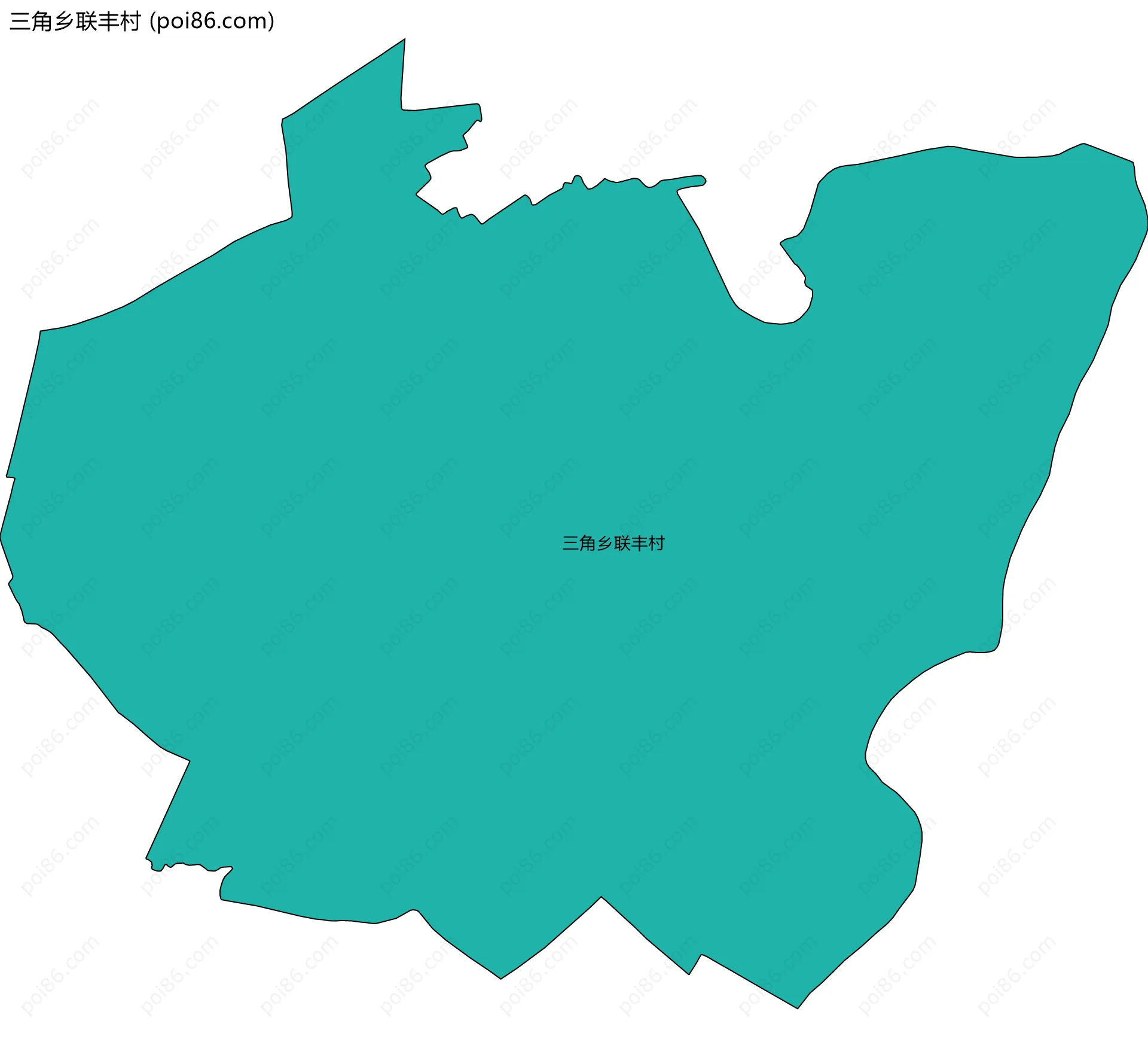三角乡联丰村边界地图